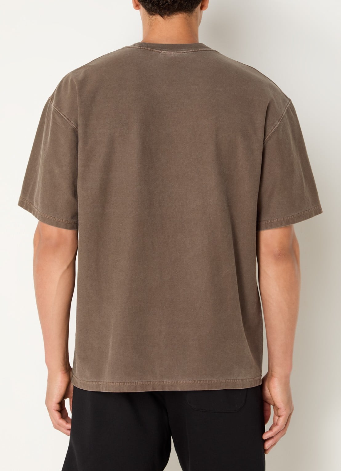 Carhartt WIP T-shirt met logoborduring - achterkant bruin