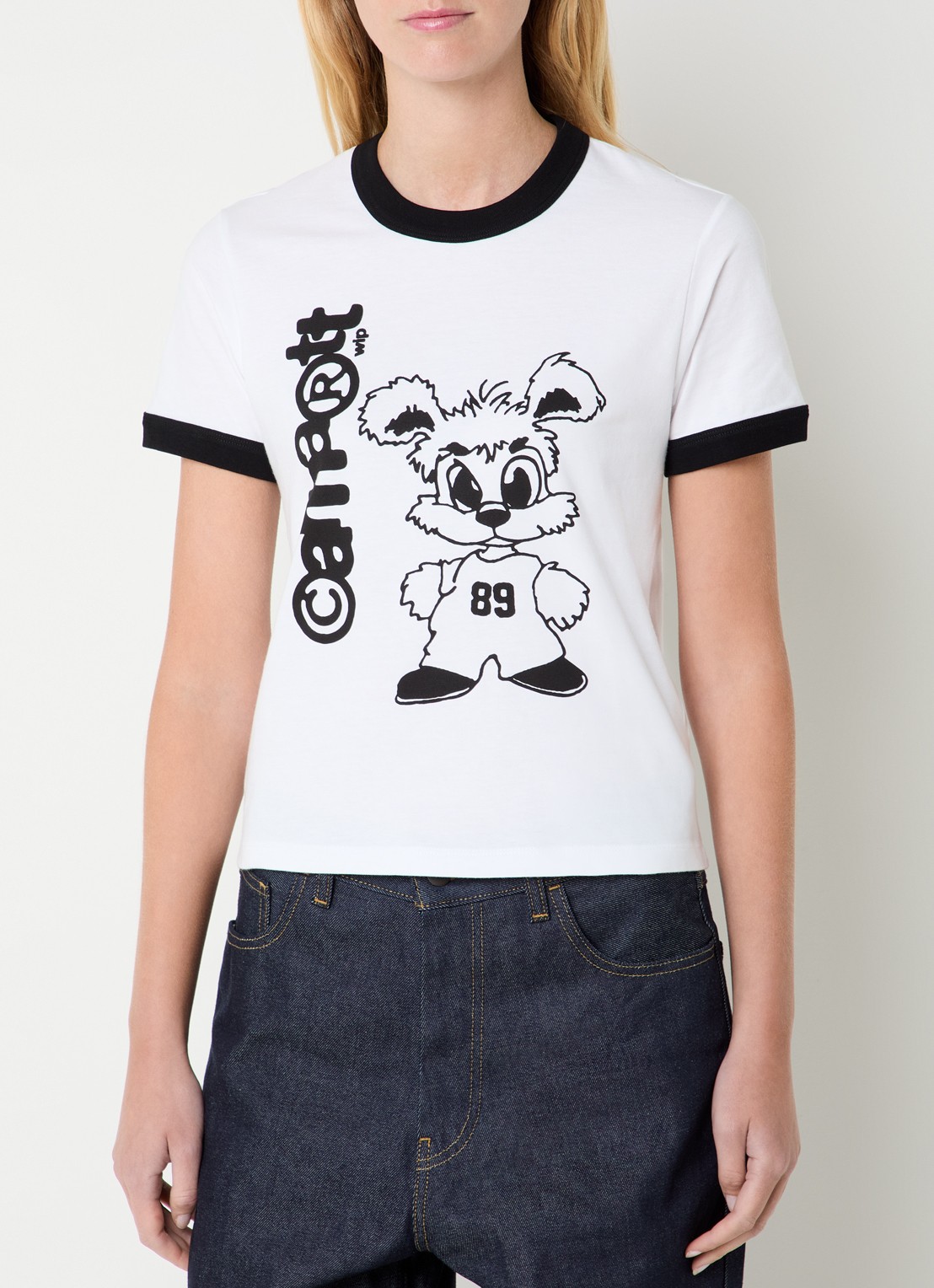 Carhartt WIP T-shirt met logoprint - detail 4 wit