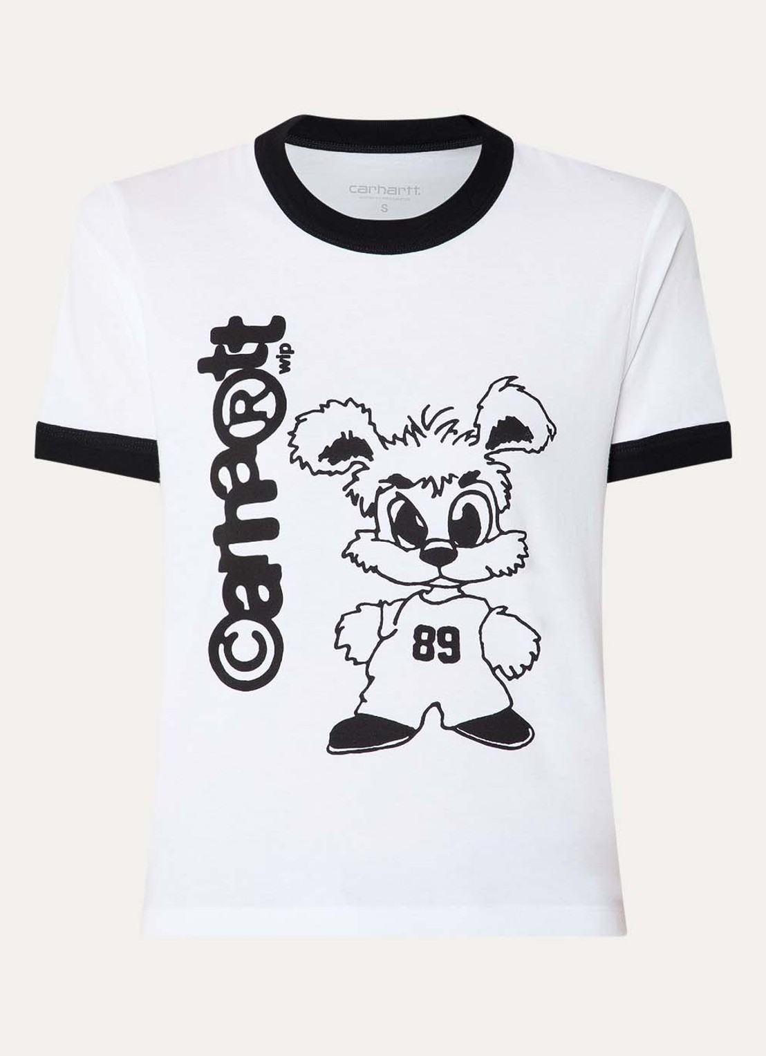 Carhartt WIP T-shirt met logoprint - voorkant 2 wit