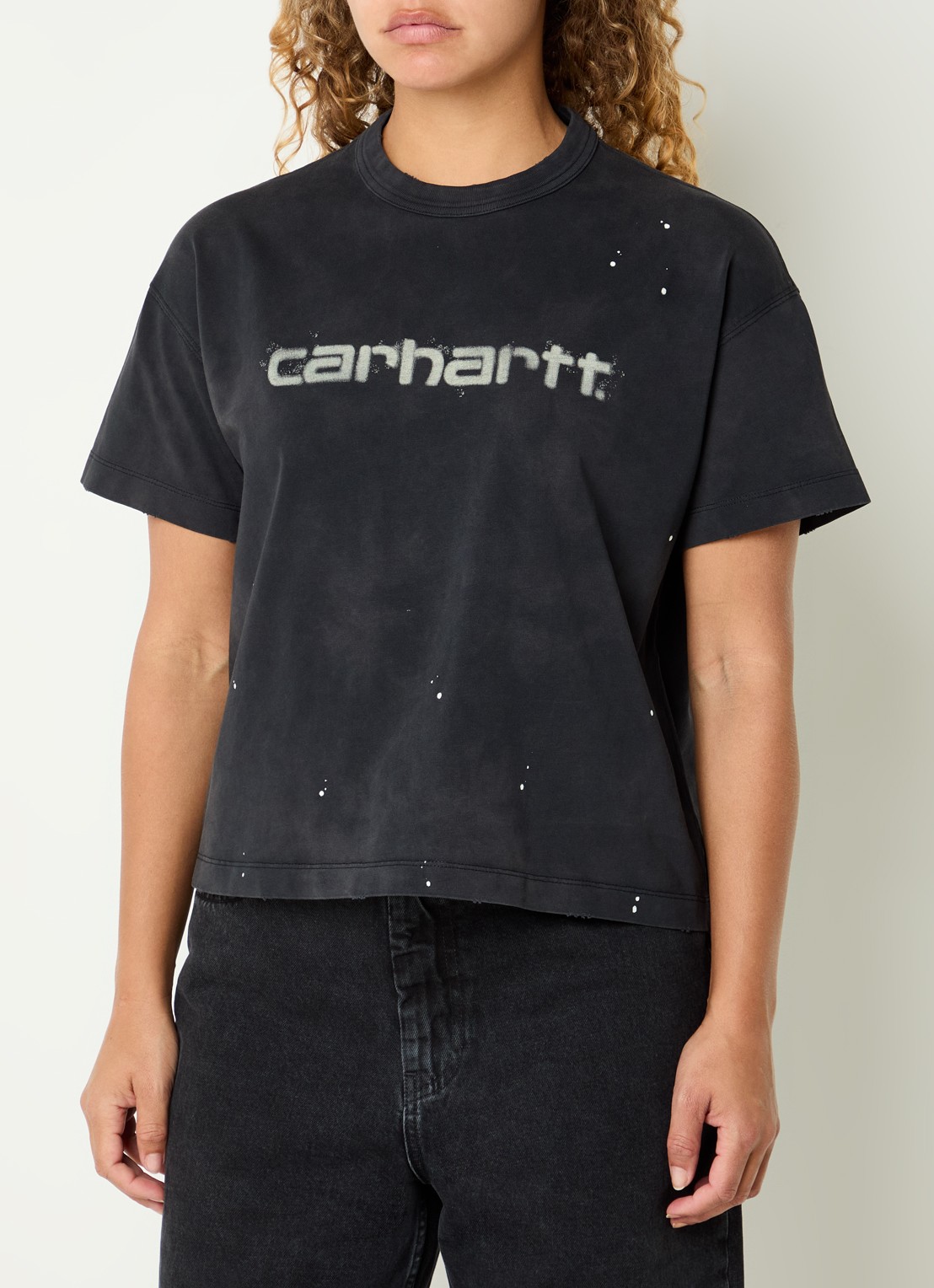 Carhartt WIP T-shirt met logoprint - detail 4 zwart