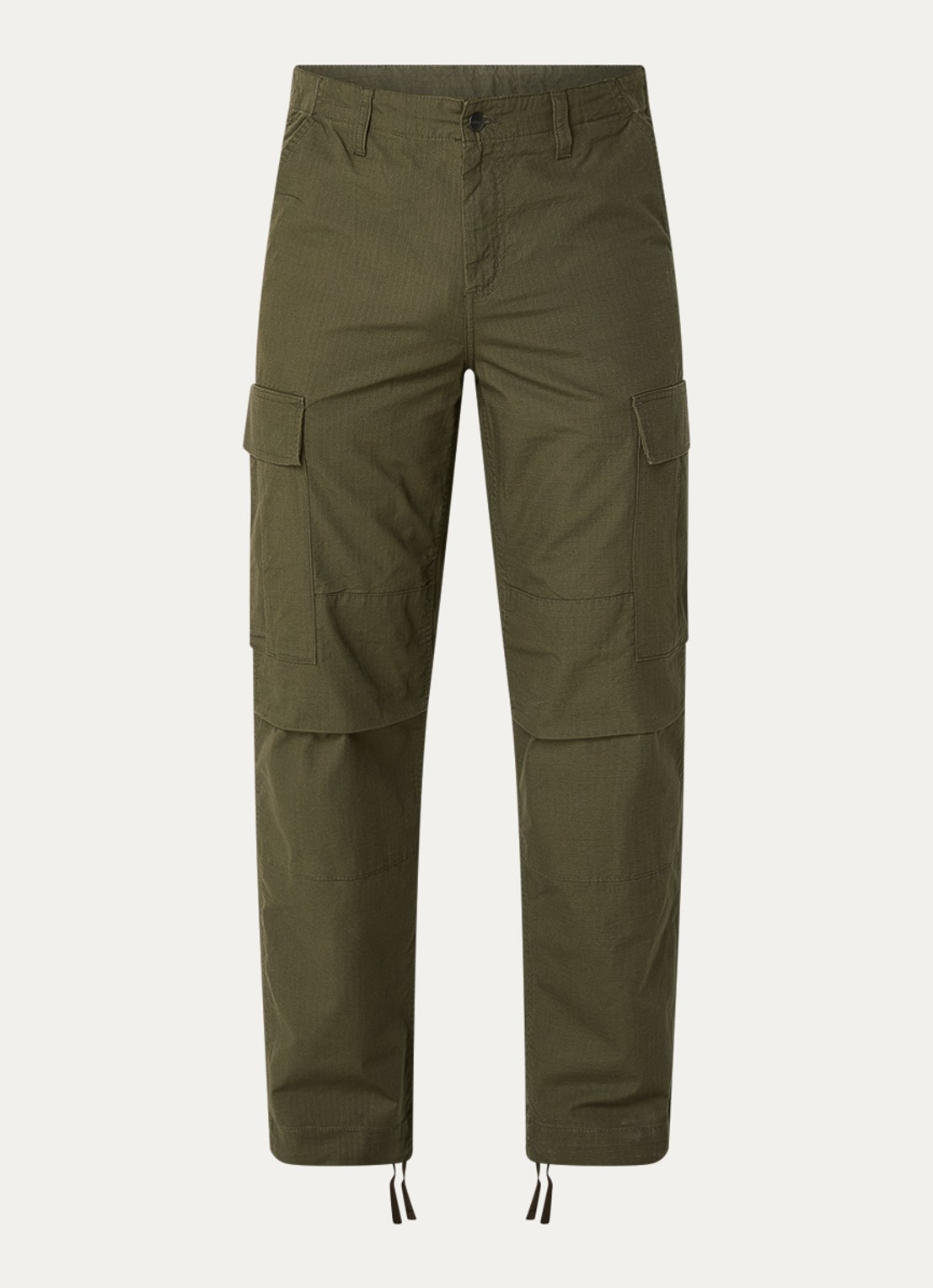 Carhartt WIP Tapered fit cargobroek met opgestikte zakken - voorkant bruin