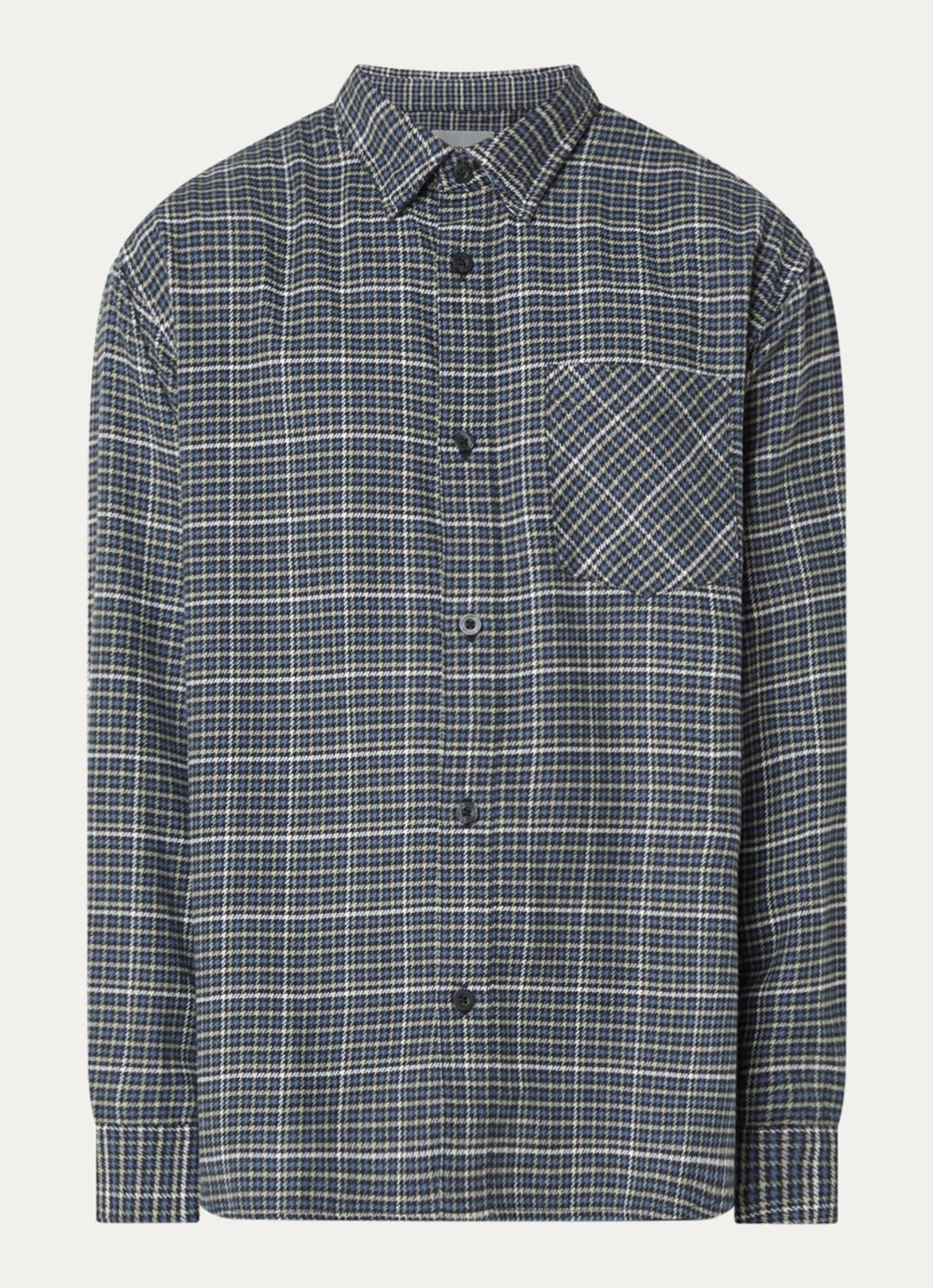 Carhartt WIP Todrick regular fit overhemd met ruitdessin - voorkant 2 indigo