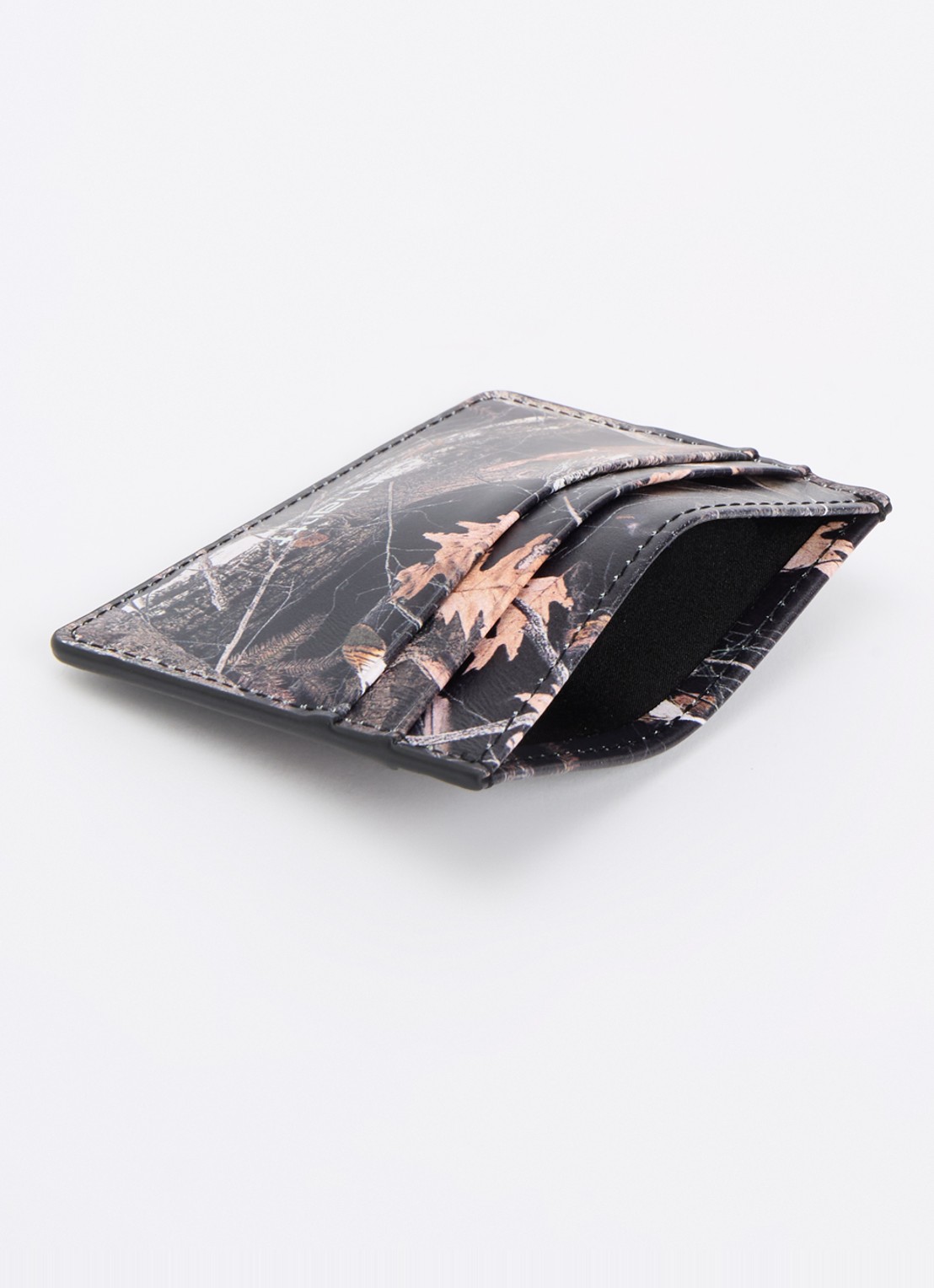 Carhartt WIP Vegas pasjeshouder van leer - voorkant 2 zwart