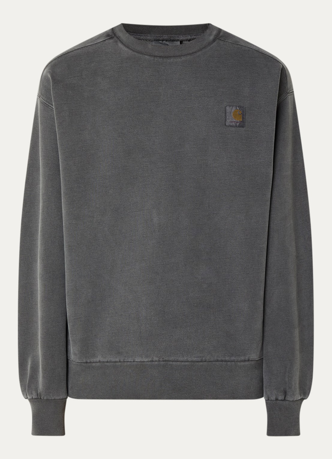 Carhartt WIP Vista sweater met logoborduring - voorkant 3 antraciet