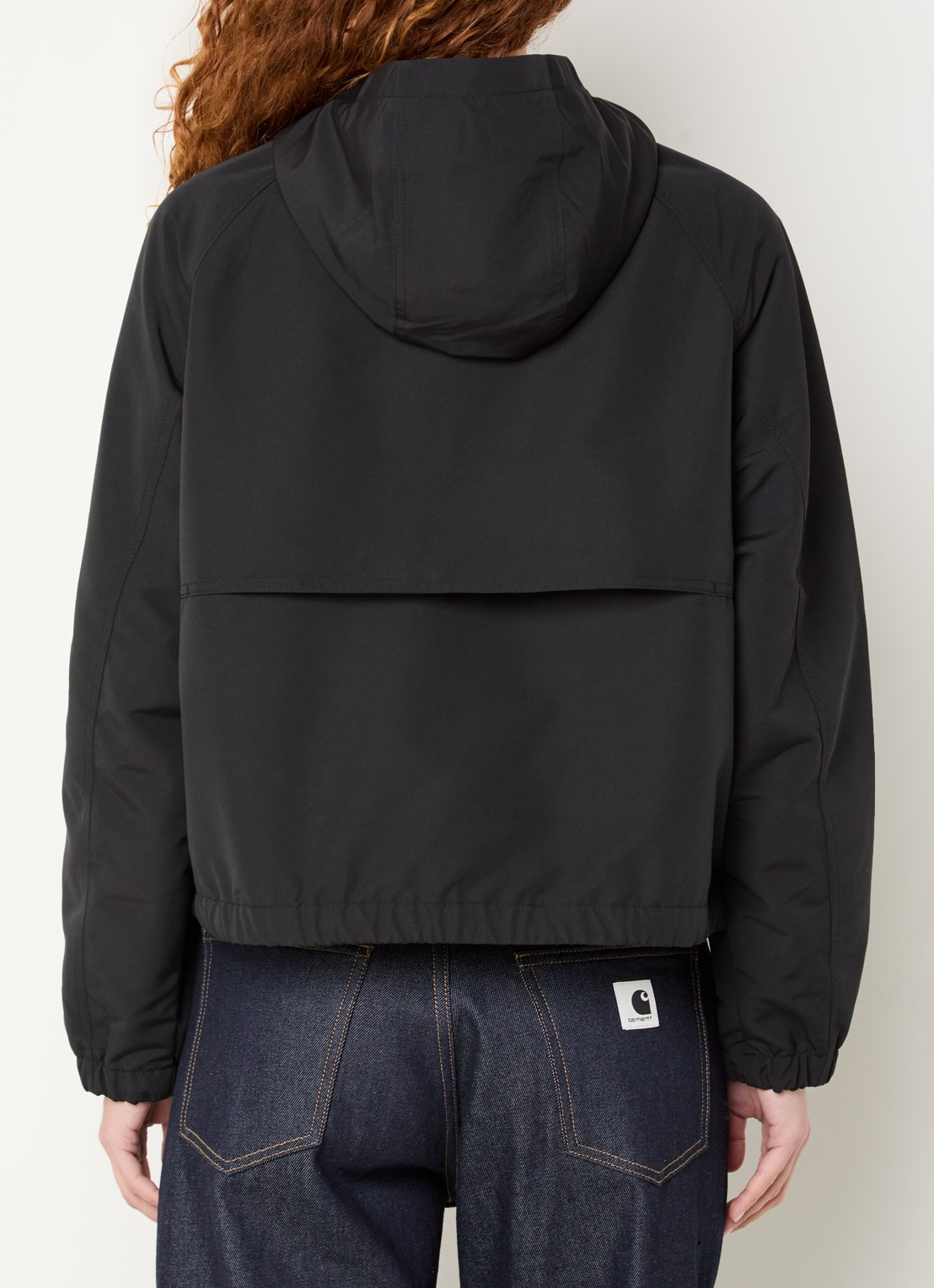 Carhartt WIP W'lwan softshell windjack met steekzakken - achterkant 2 zwart