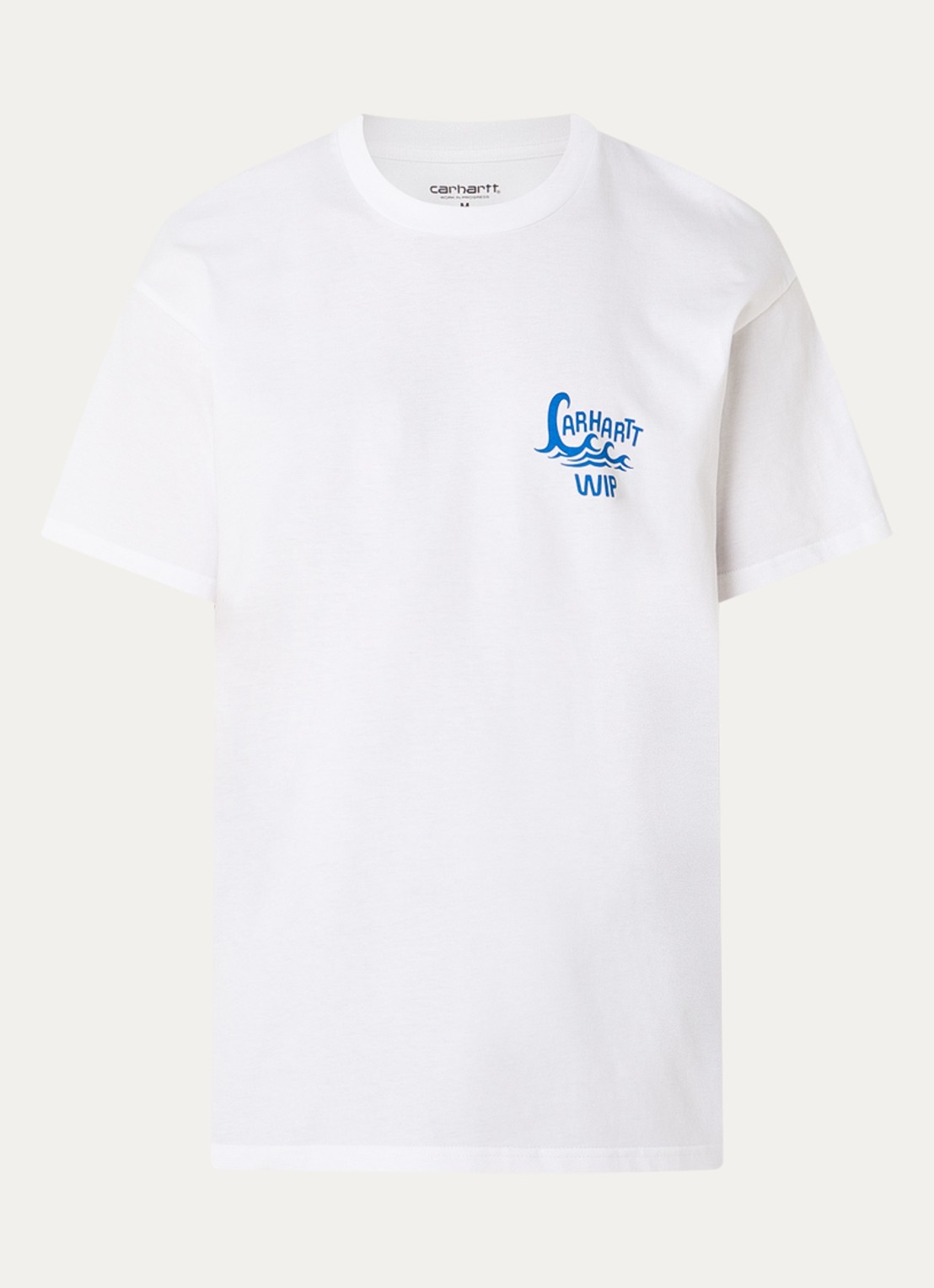 Carhartt WIP Waves T-shirt met logo- en backprint - voorkant 2 wit