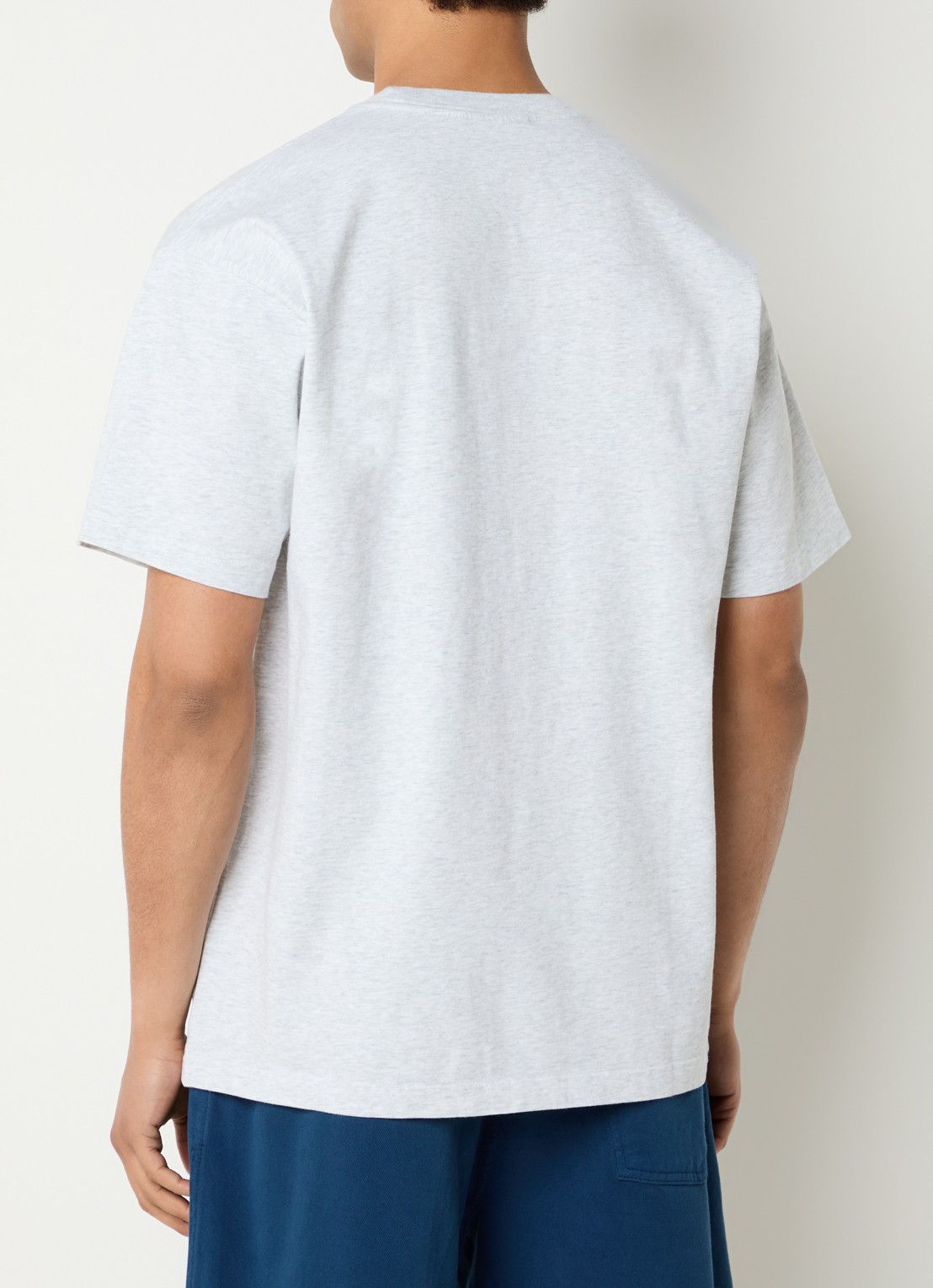 Carhartt WIP Wip III T-shirt met flock logoprint - achterkant 4 grijsmele
