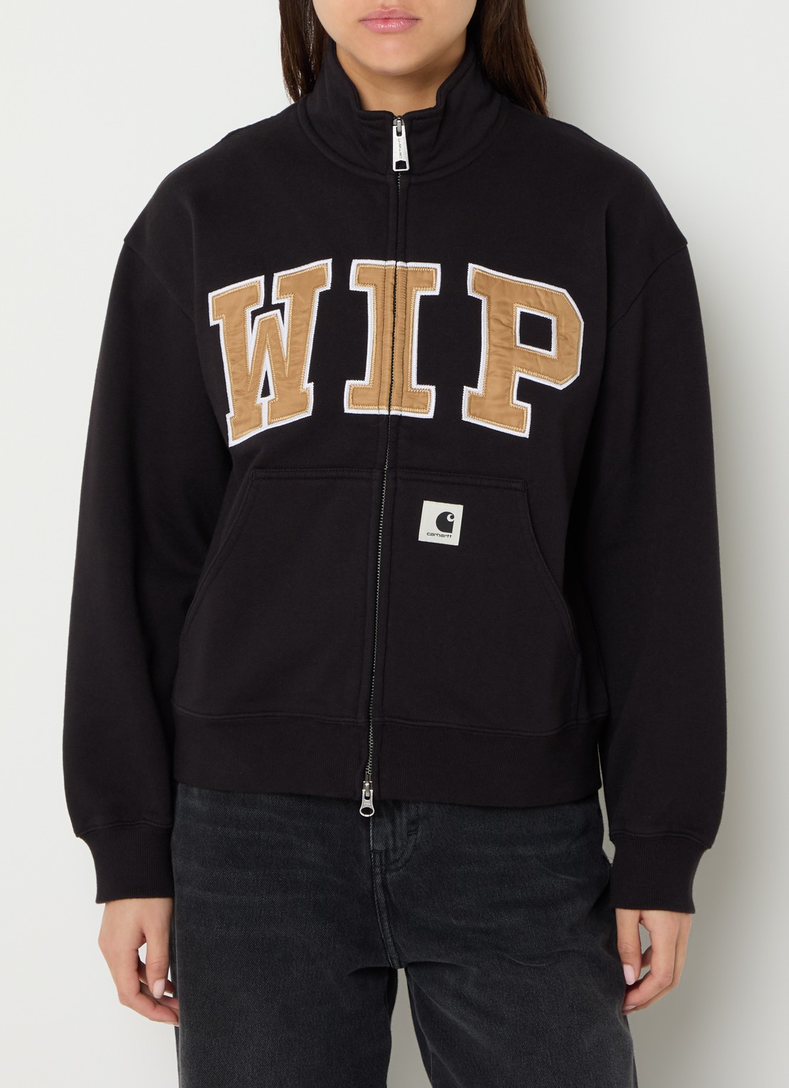 Carhartt WIP Wip sweatvest met steekzakken - detail zwart