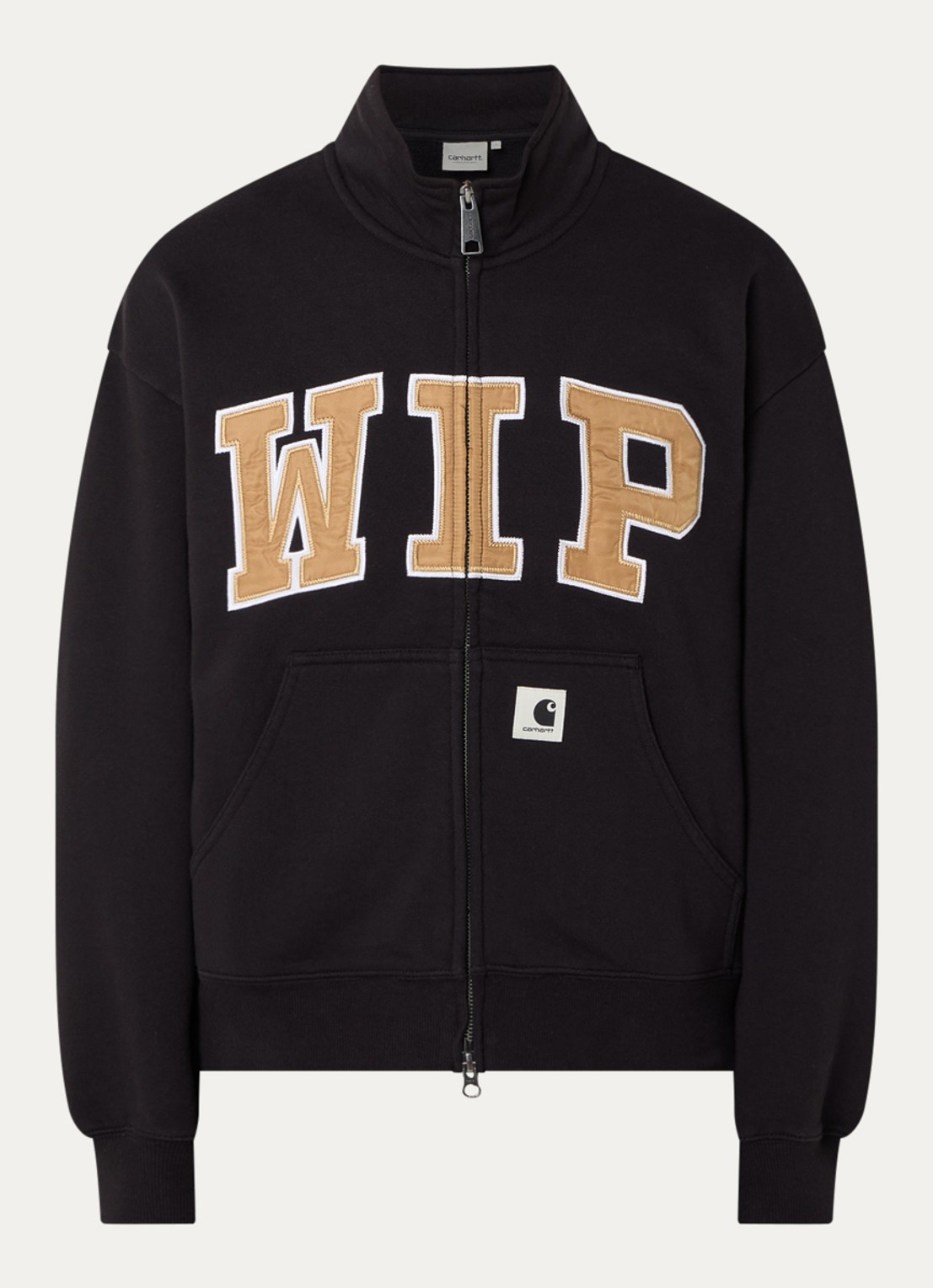 Carhartt WIP Wip sweatvest met steekzakken - voorkant 3 zwart