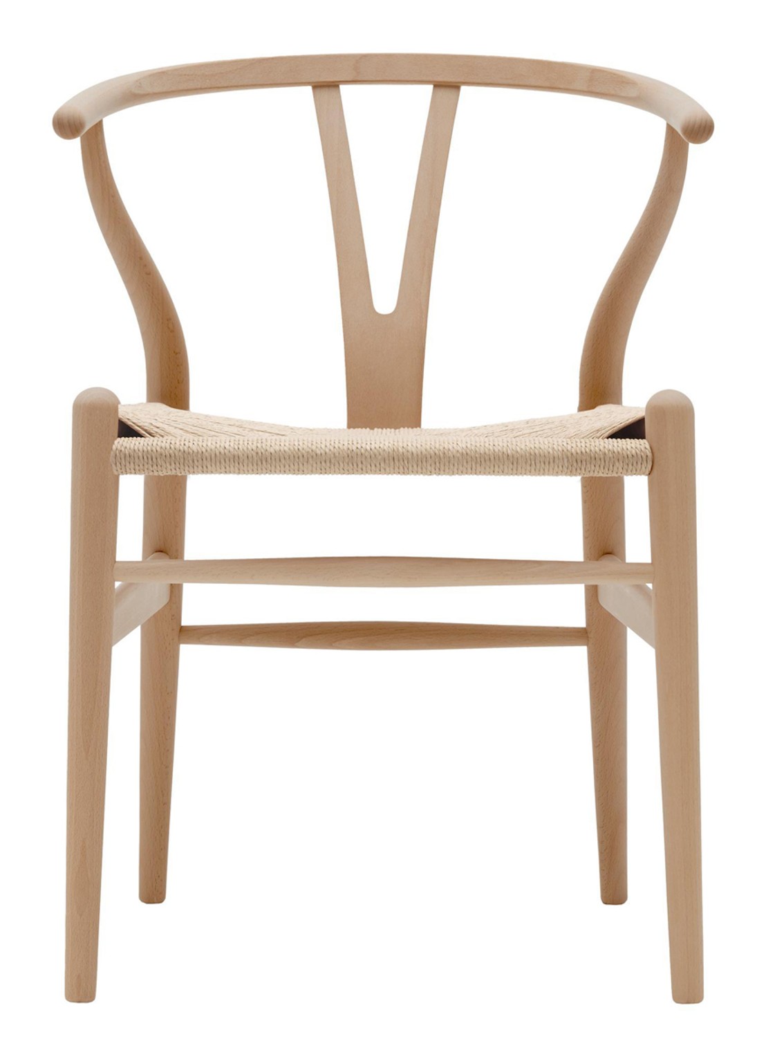 Carl Hansen & Son CH24 Ilse Crawford Wishbone stoel 55 x 76 cm - voorkant beige