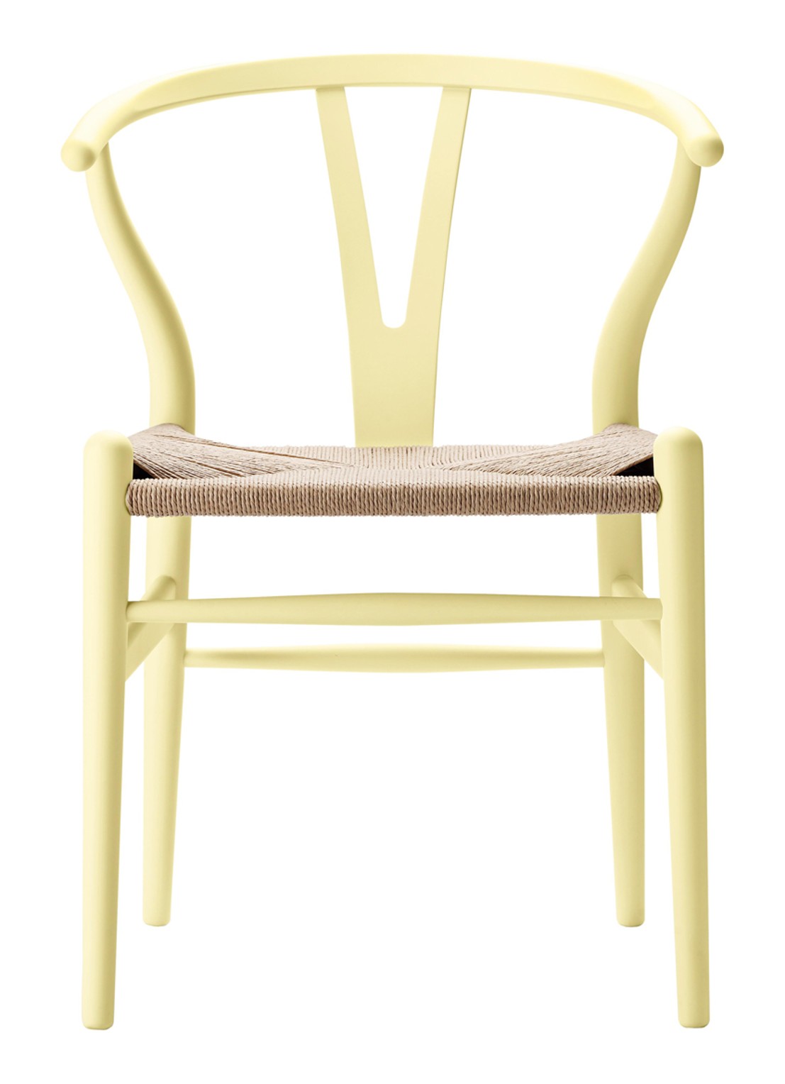 Carl Hansen & Son CH24 Ilse Crawford Wishbone stoel 55 x 76 cm - voorkant geel