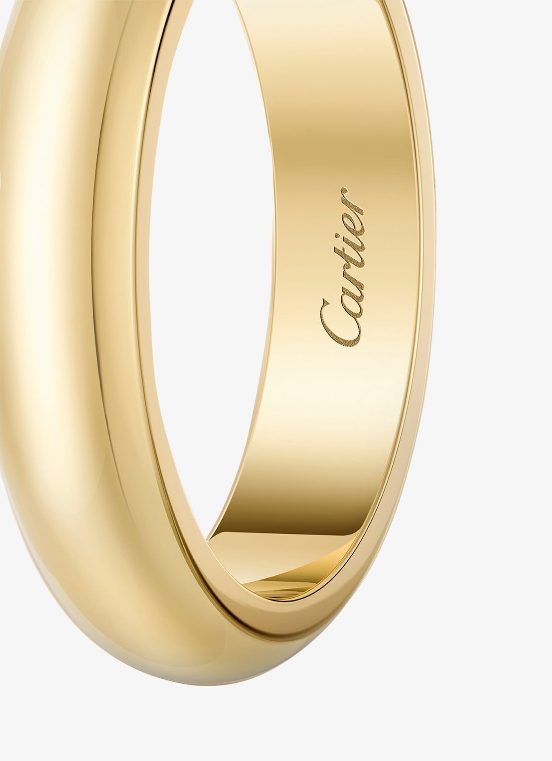 Cartier 1895 trouwring van 18 karaat geelgoud CRB4031300 - achterkant geelgoud