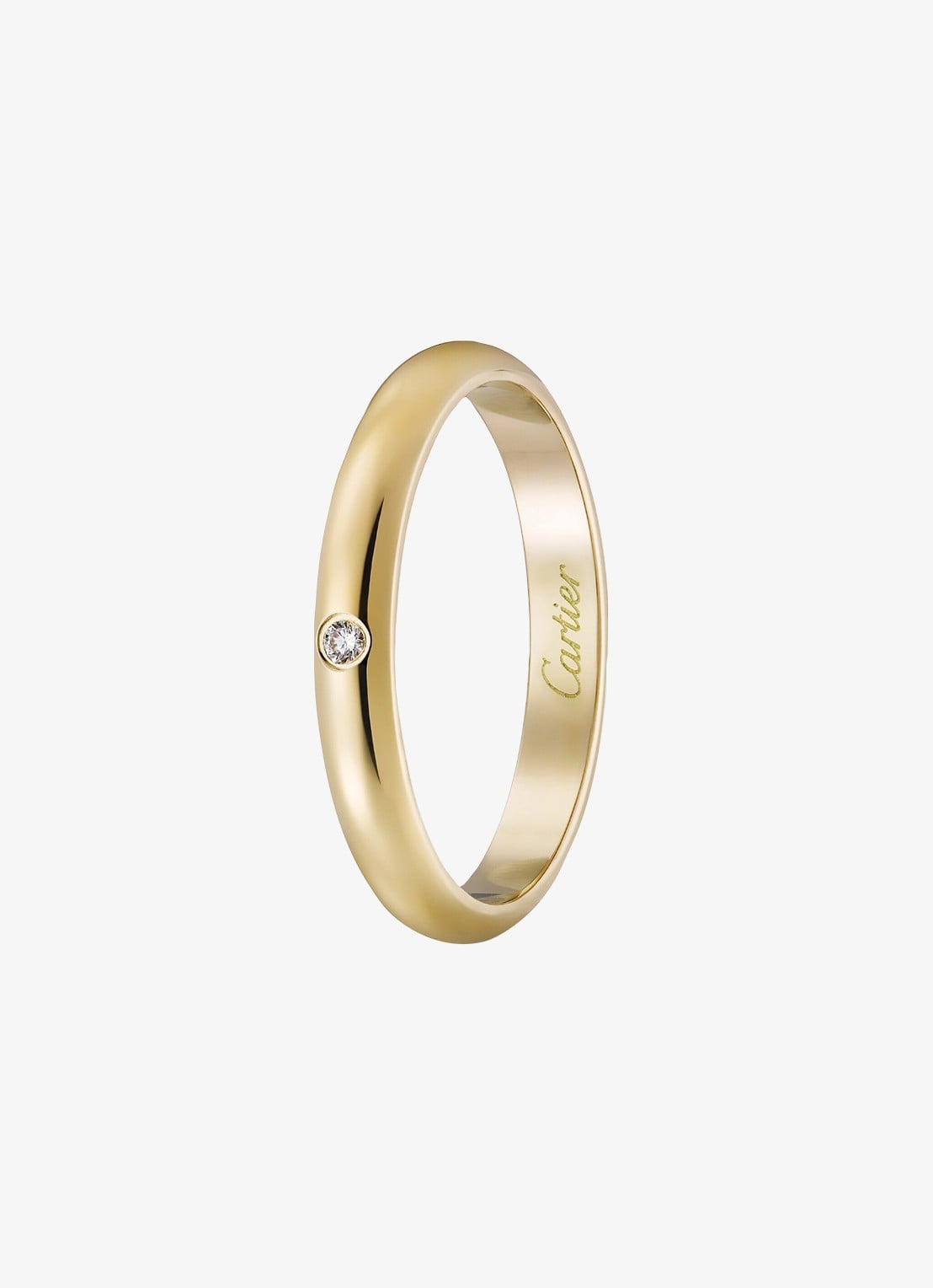 Cartier 1895 trouwring, van 18 karaat geelgoud met diamant CRB4057600 - detail 5 geelgoud