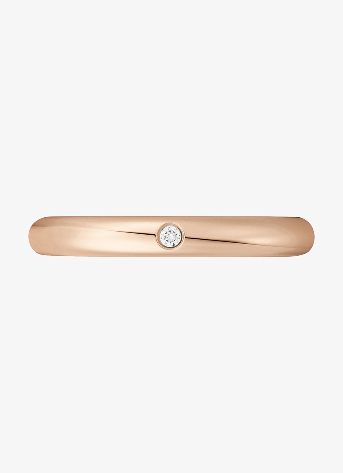 Cartier 1895 trouwring van 18 karaat roségoud met 0.01 ct diamant CRB4088200 - achterkant roségoud