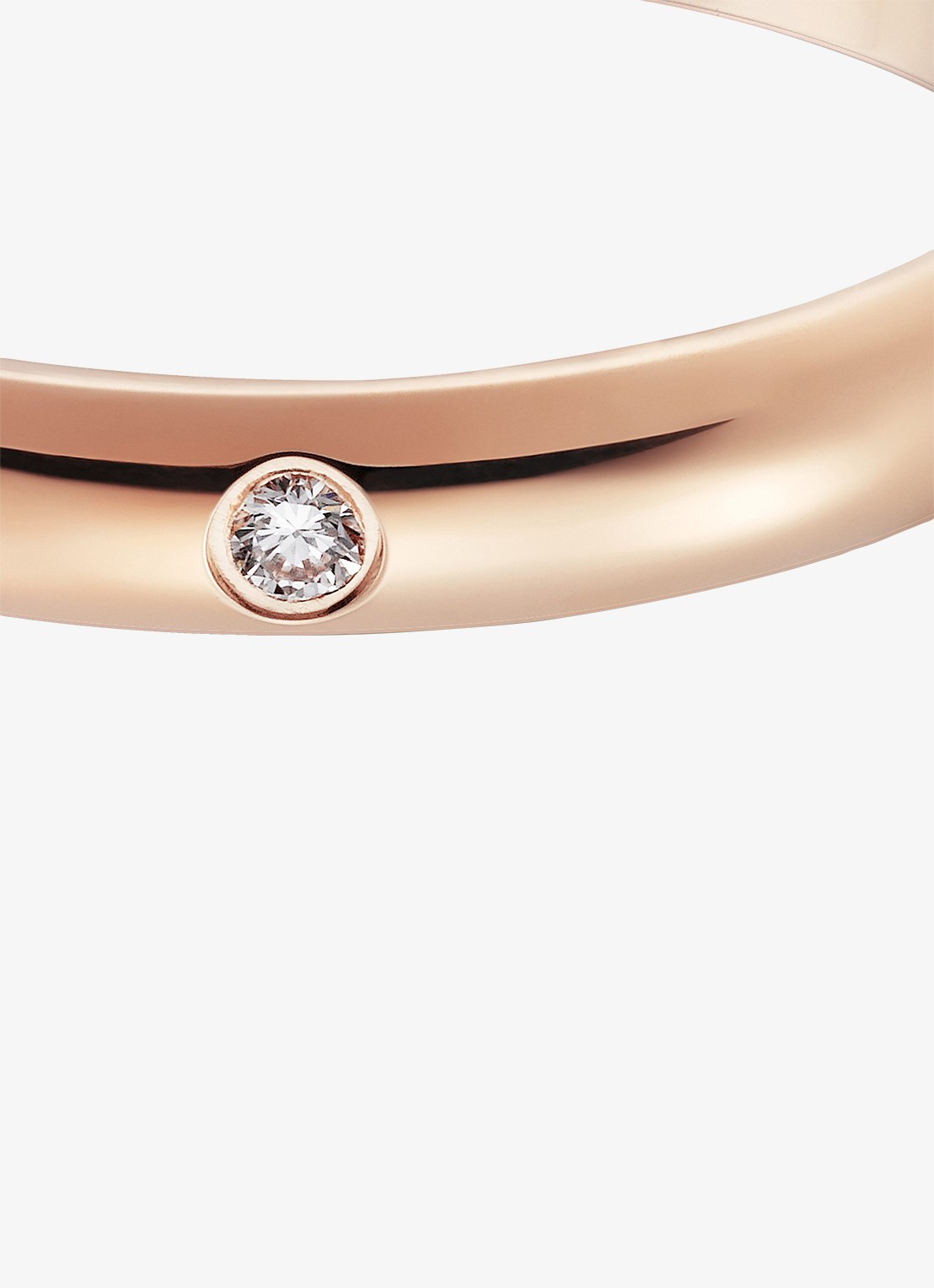 Cartier 1895 trouwring van 18 karaat roségoud met 0.01 ct diamant CRB4088200 - detail 3 roségoud