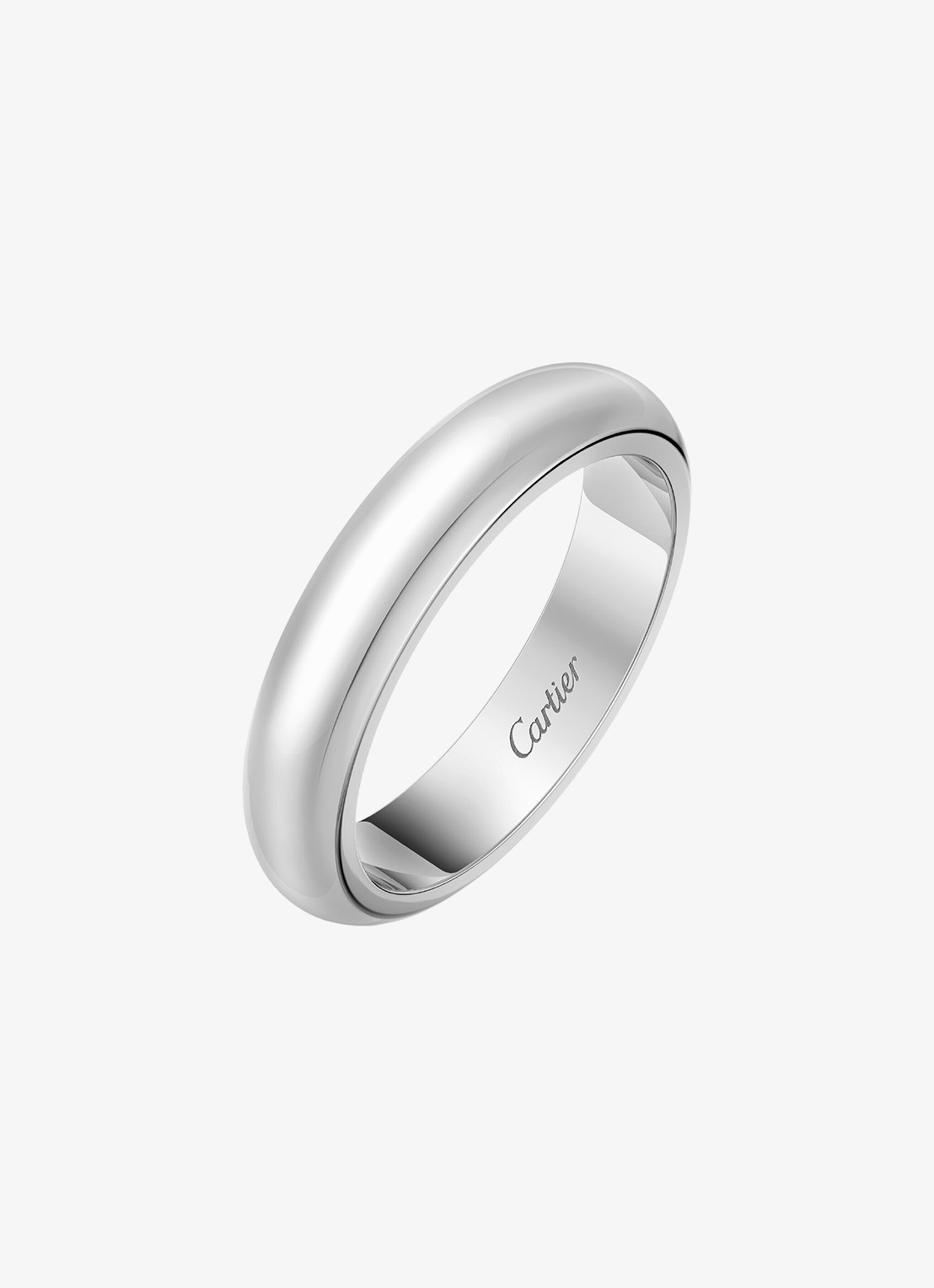 Cartier 1895 trouwring, van 18 karaat witgoud CRB4036800 - achterkant 3 witgoud