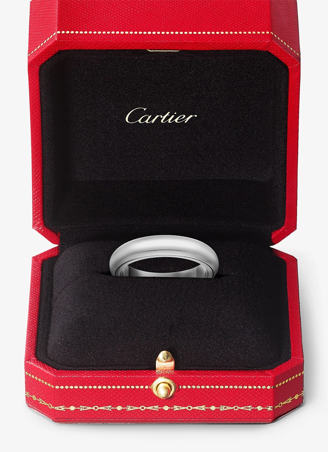Cartier 1895 trouwring, van 18 karaat witgoud CRB4036800 - detail 8 witgoud