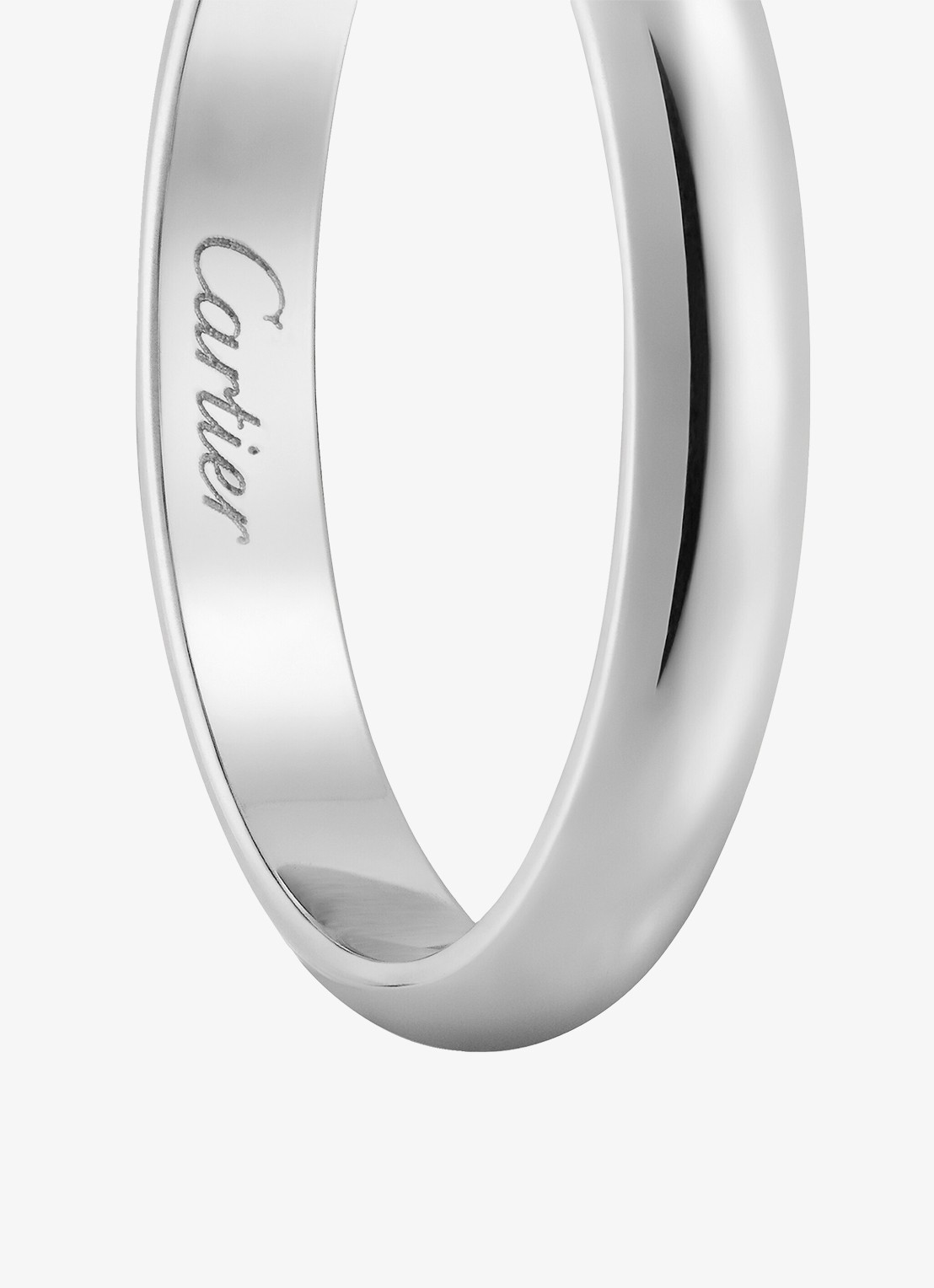 Cartier 1895 trouwring, van platina CRB4012500 - detail 4 witgoud