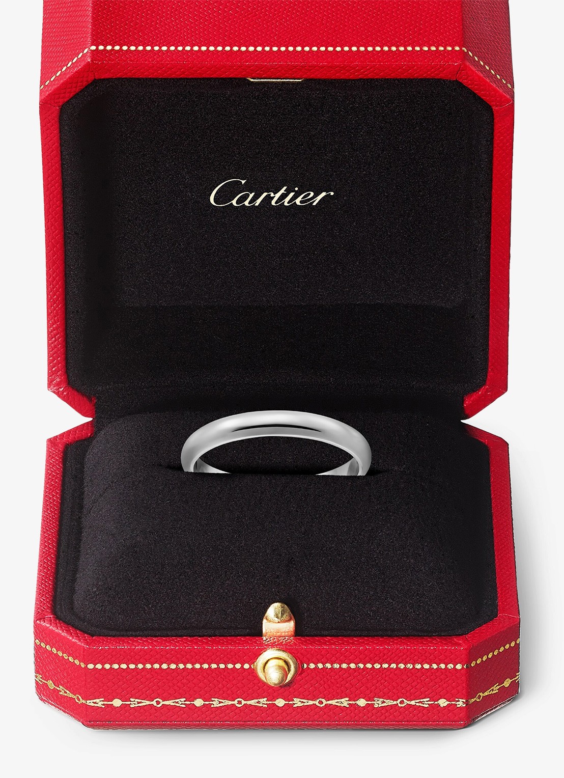 Cartier 1895 trouwring, van platina CRB4012500 - detail 5 witgoud
