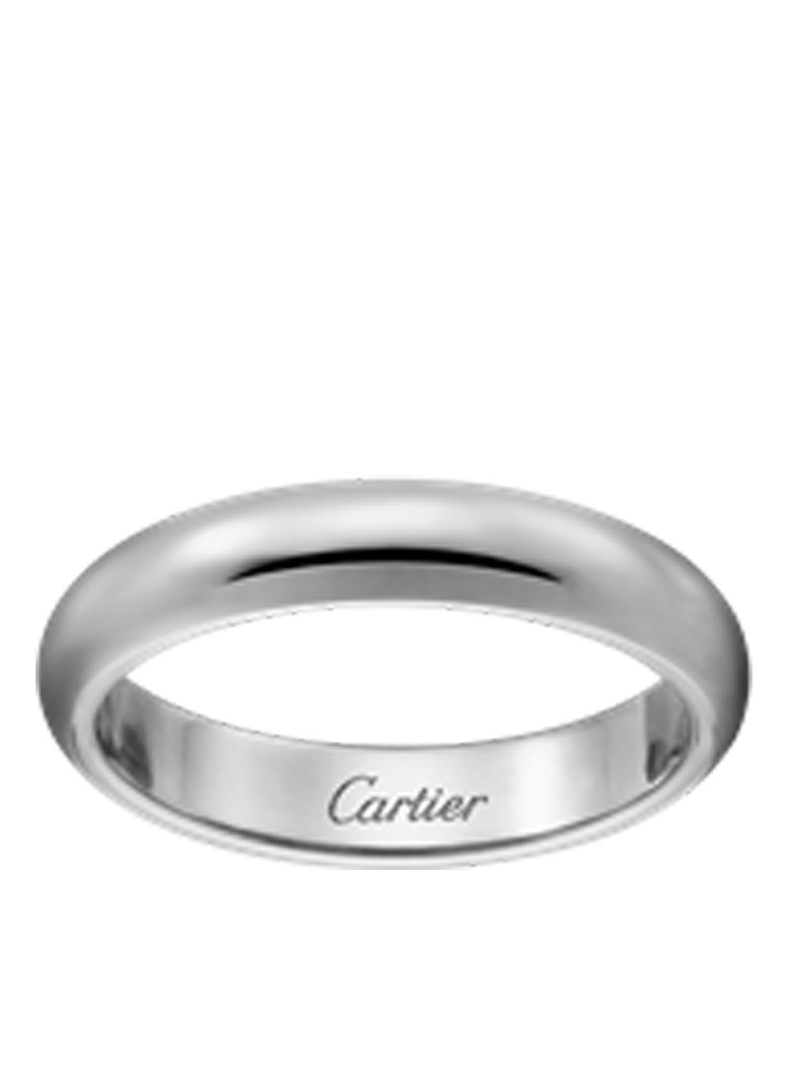 Cartier 1895 trouwring van platina CRB4036700 - voorkant 2 zilver