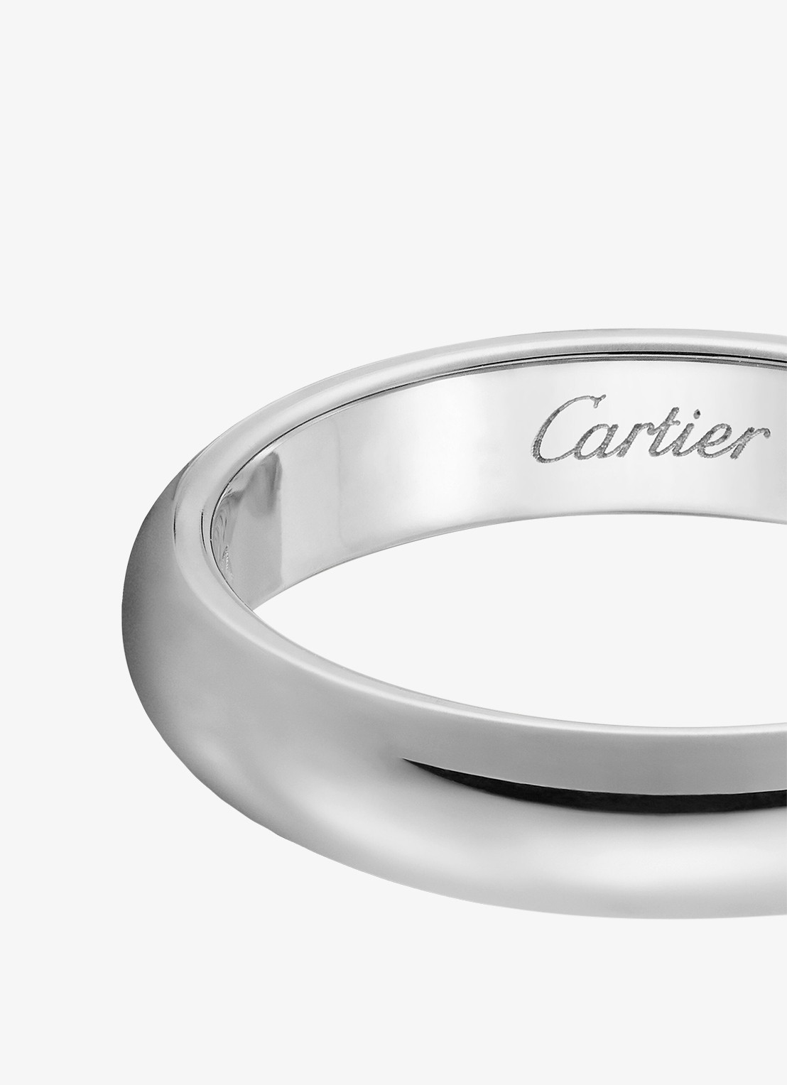Cartier 1895 trouwring van platina CRB4036700 - detail zilver