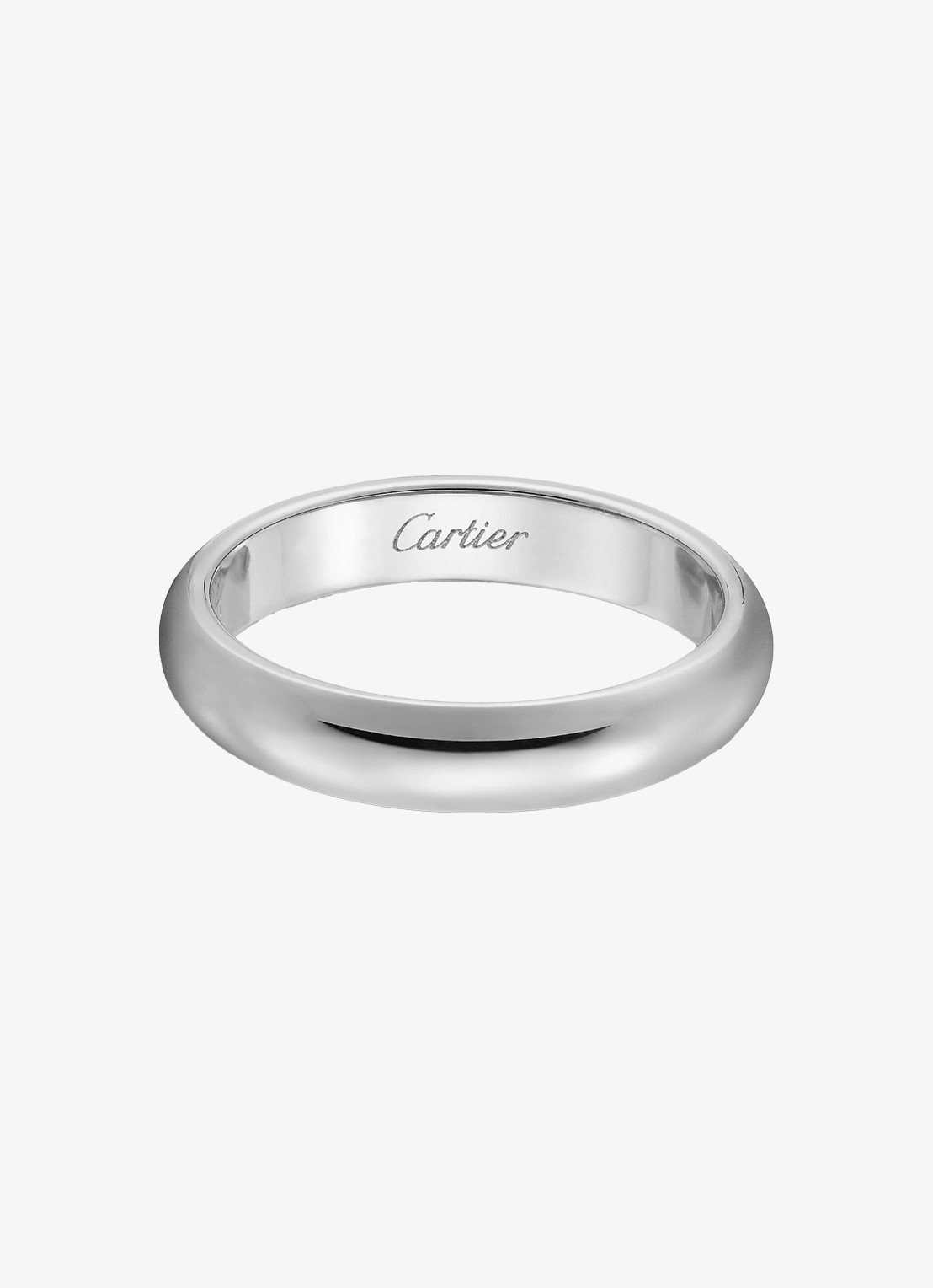 Cartier 1895 trouwring van platina CRB4036700 - voorkant 5 zilver