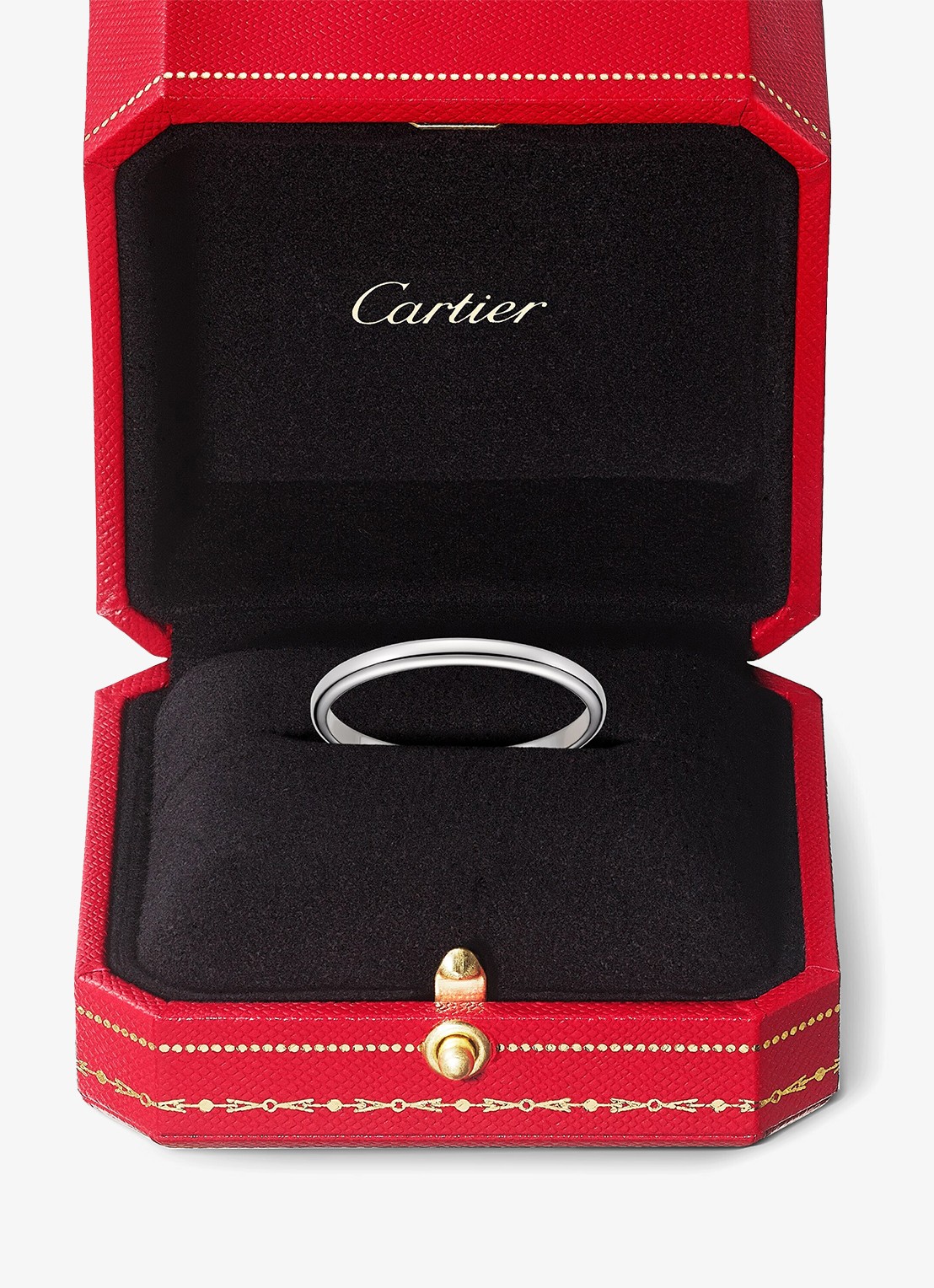 Cartier 1895 trouwring van platina CRB40780 - detail 8 zilver