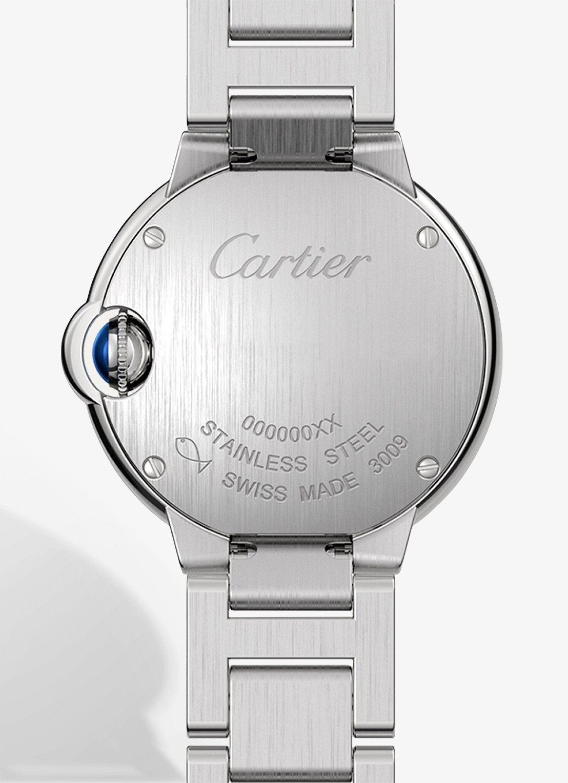 Cartier Ballon Bleu de Cartier horloge, 28 mm, met 0.52 ct diamant CRW4BB0015 - detail 2 zilver