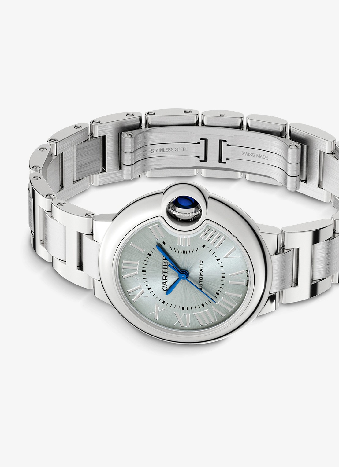 Cartier Ballon Bleu de Cartier horloge, 33 mm CRWSBB0062 - detail 4 zilver