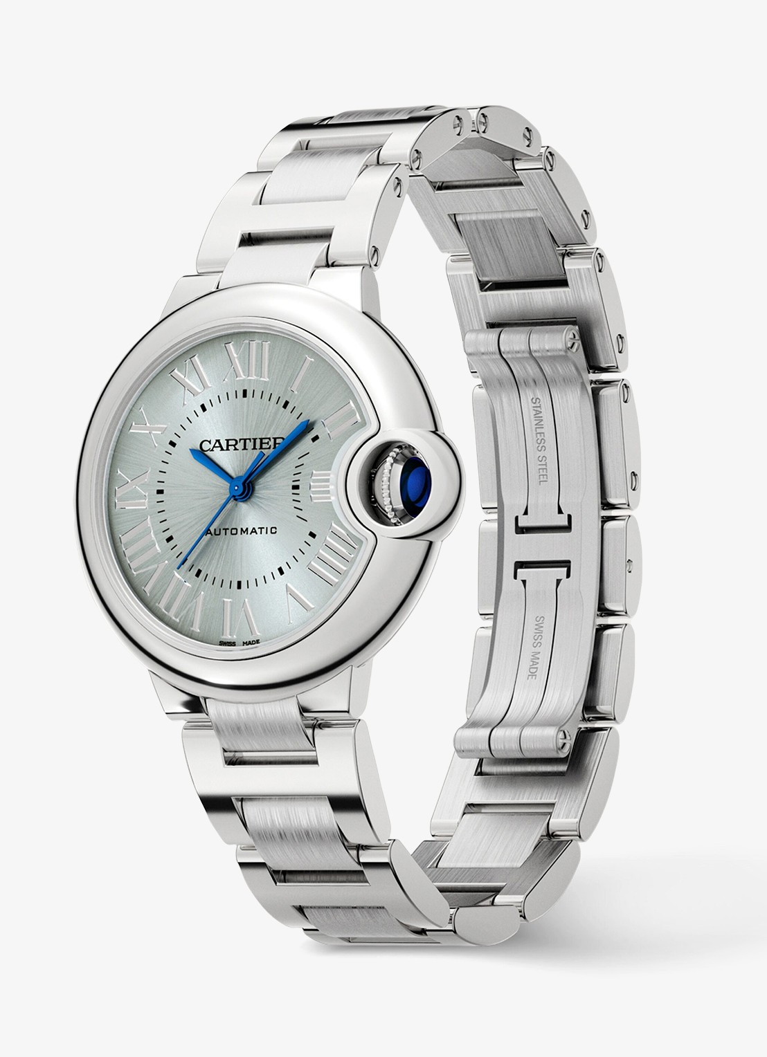 Cartier Ballon Bleu de Cartier horloge, 33 mm CRWSBB0062 - voorkant 8 zilver