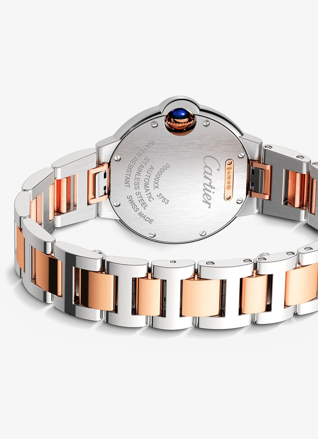 Cartier Ballon Bleu de Cartier horloge, 33 mm, van 18 karaat roségoud en staal met 0,63 ct diamant CRW3BB0023 - detail 4 roségoud