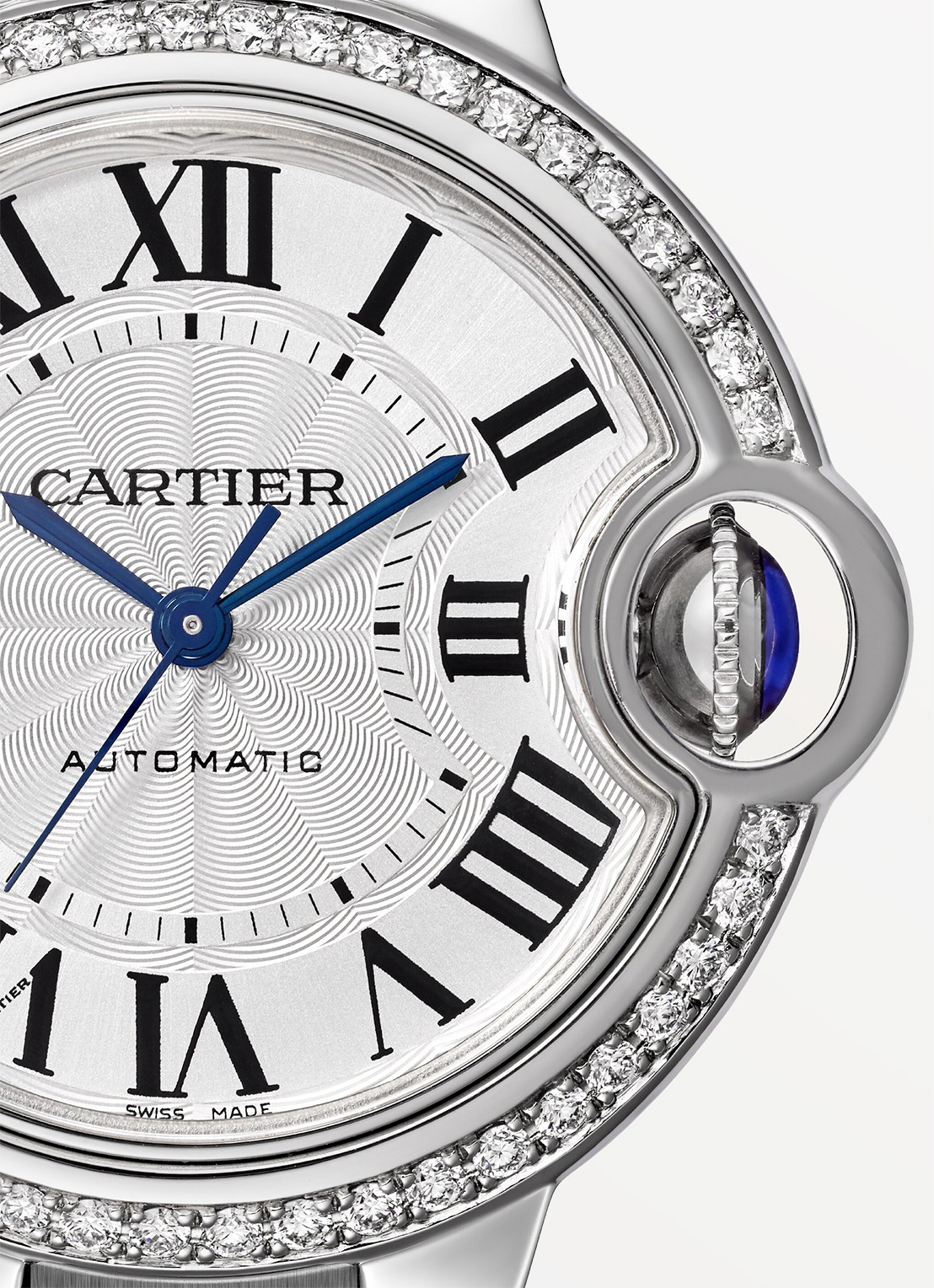 Cartier Ballon Bleu de Cartier horloge met 0,58 ct diamant CRW4BB0023 - detail 3 zilver