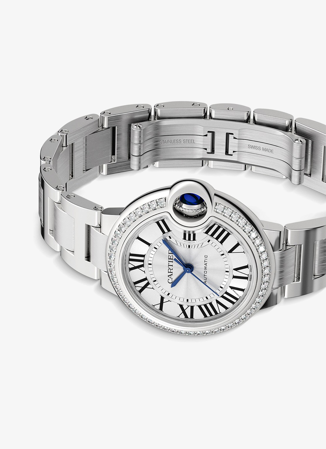 Cartier Ballon Bleu de Cartier horloge met 0,58 ct diamant - detail 5 zilver