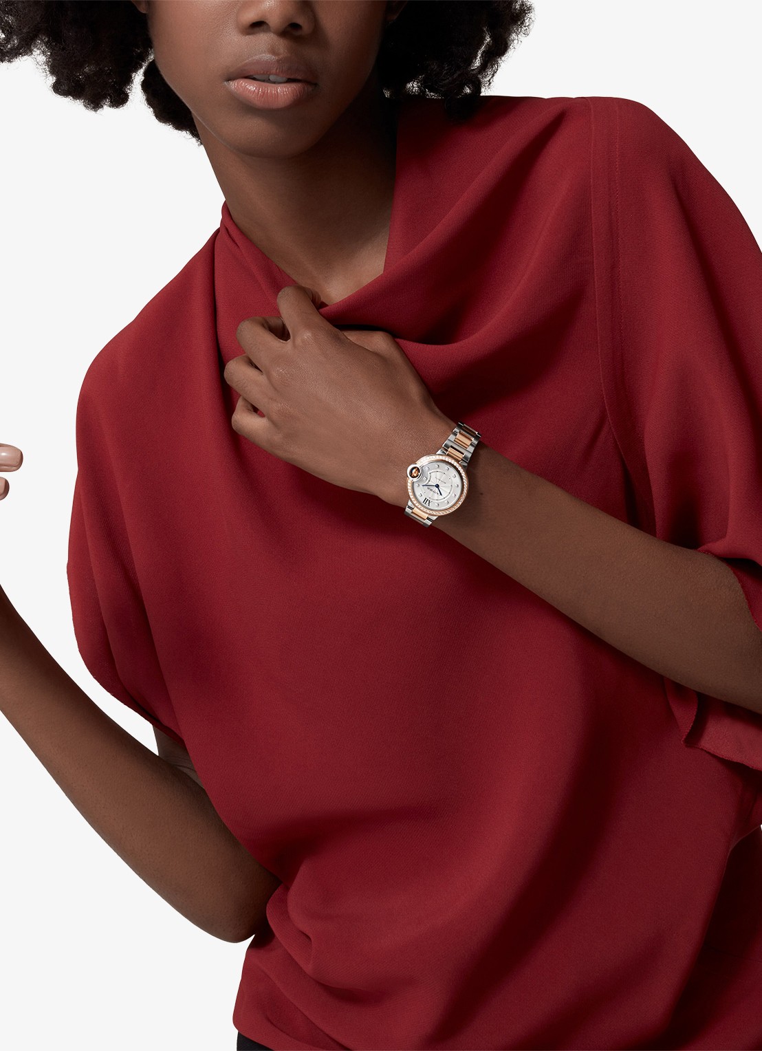 Cartier Ballon Bleu de Cartier horloge van 18 karaat roségoud en staal met 0,63 ct diamant CRW3BB0023 - voorkant 2 roségoud