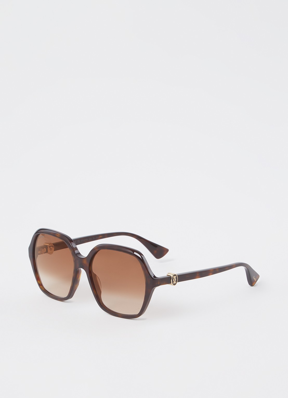 Cartier Butterfly zonnebril CT0470S - voorkant donkerbruin