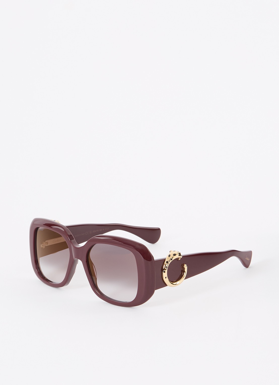 Cartier Butterfly zonnebril CT0471S - voorkant aubergine