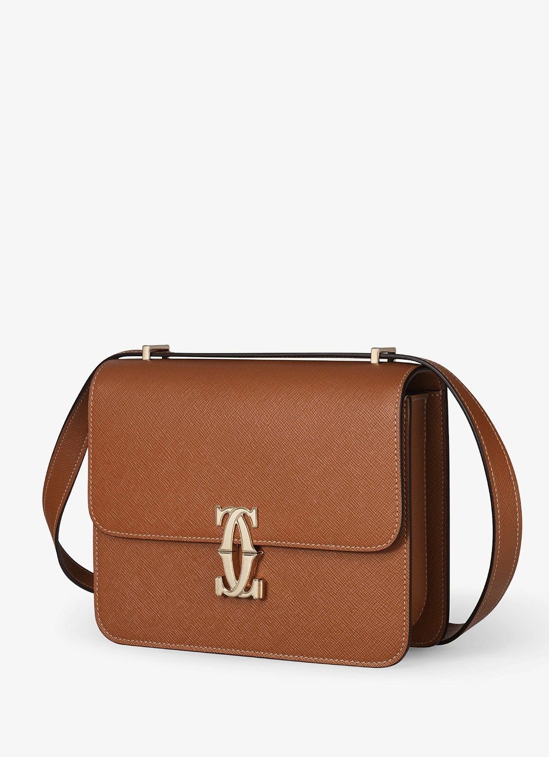 Cartier C de Cartier crossbodytas van kalfsleer CRL1002566 - detail 2 bruin