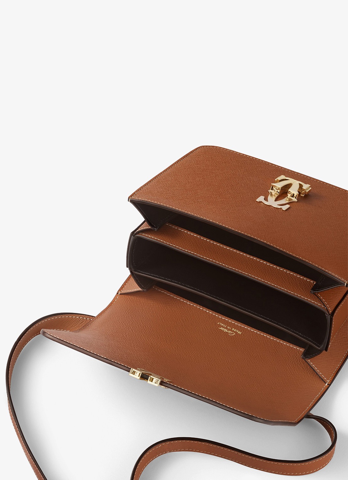 Cartier C de Cartier crossbodytas van kalfsleer CRL1002566 - detail 3 bruin