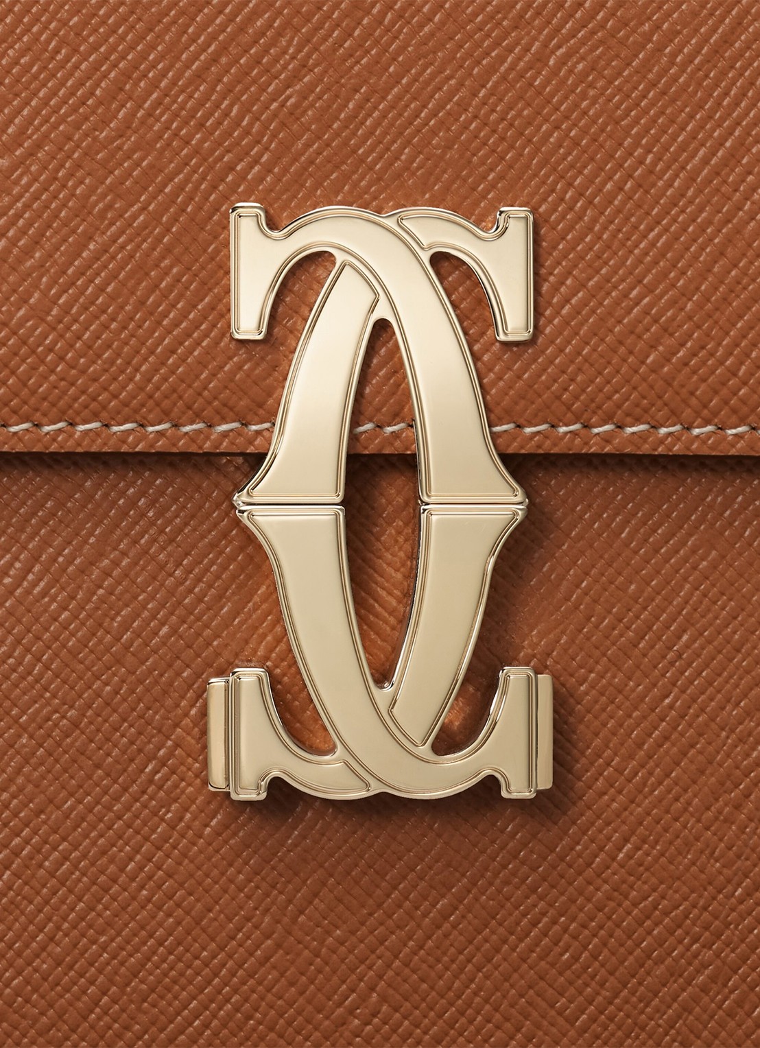 Cartier C de Cartier crossbodytas van kalfsleer CRL1002566 - detail 4 bruin