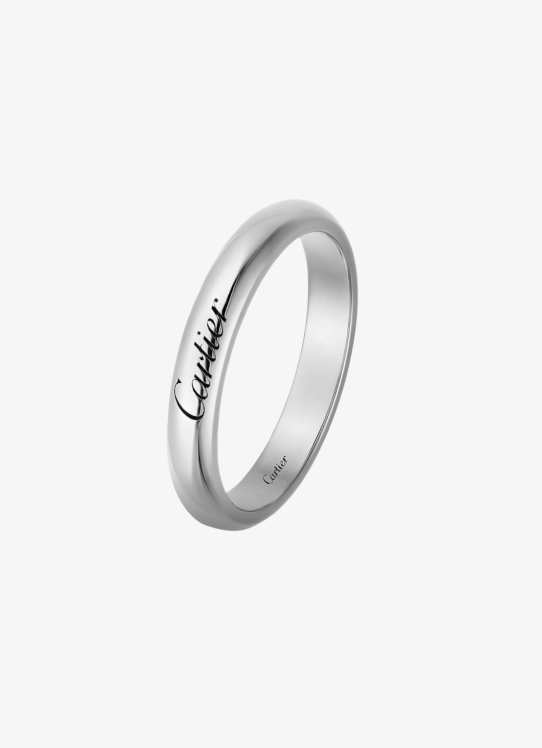 Cartier C de Cartier trouwring van platina CRB42324 - achterkant 3 witgoud