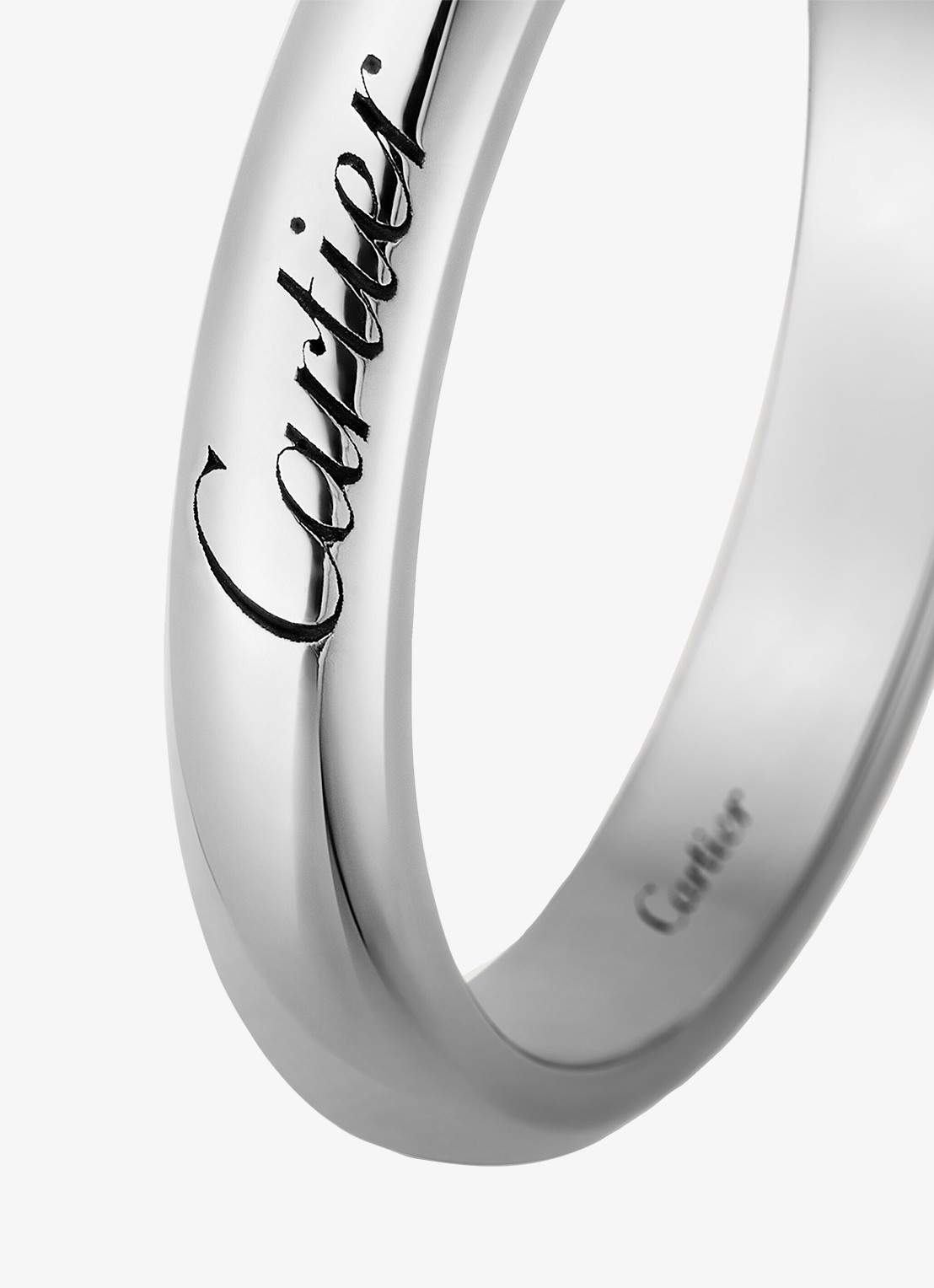 Cartier C de Cartier trouwring van platina CRB42324 - detail 4 witgoud