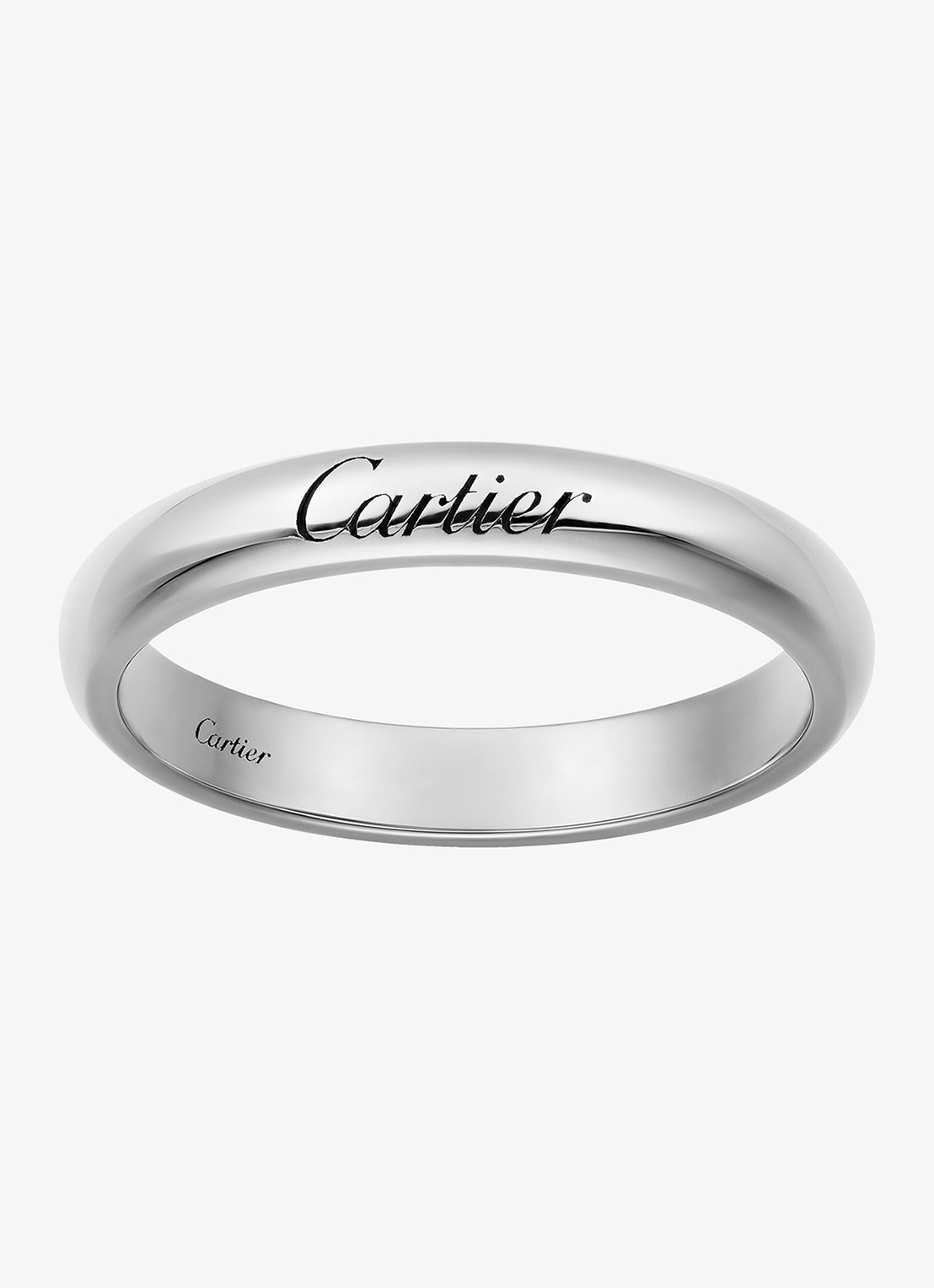 Cartier C de Cartier trouwring van platina CRB42324 - voorkant witgoud