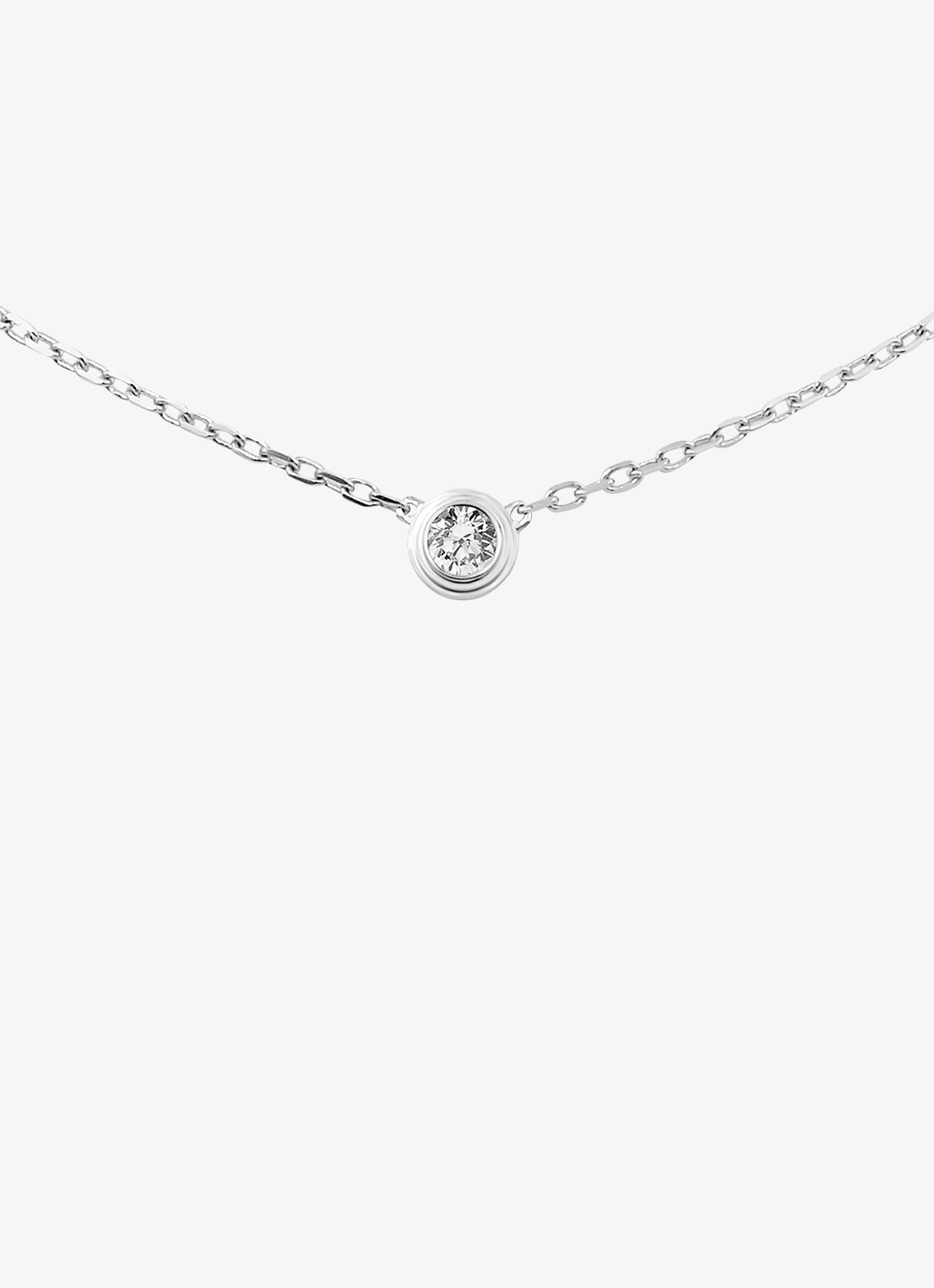 Cartier Cartier d'Amour ketting, large model van 18 karaat witgoud met 0.19 ct diamant CRB72154 - detail 2 witgoud