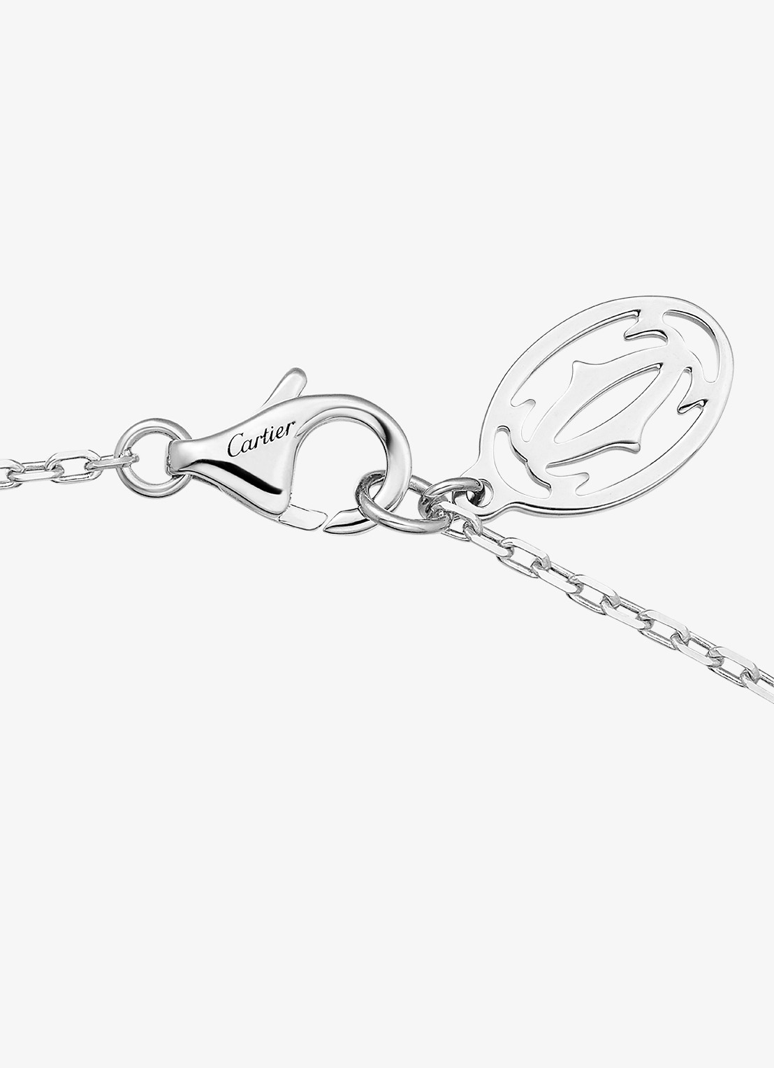 Cartier Cartier d'Amour ketting, large model van 18 karaat witgoud met 0.19 ct diamant CRB72154 - detail 4 witgoud