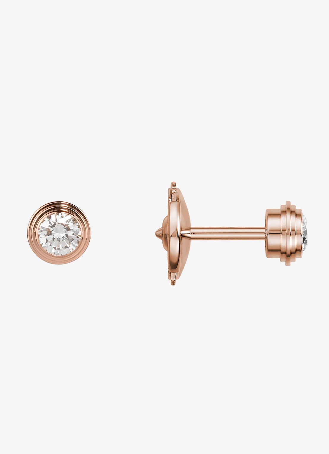 Cartier Cartier d'Amour oorknopjes, medium model van 18 karaat roségoud met 0.26 ct diamant CRB80415 - detail 3 roségoud