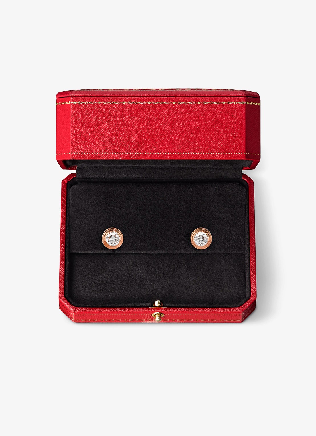 Cartier Cartier d'Amour oorknopjes, medium model van 18 karaat roségoud met 0.26 ct diamant CRB80415 - detail 5 roségoud