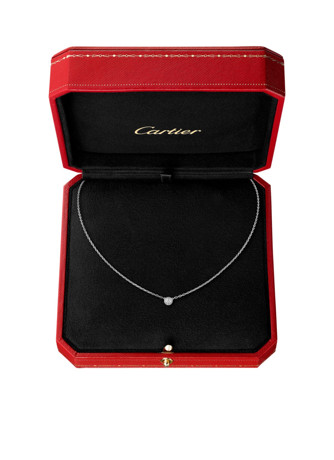 Cartier Cartier d'Amour XS ketting van 18k witgoud met diamant CRB7224515 - detail witgoud