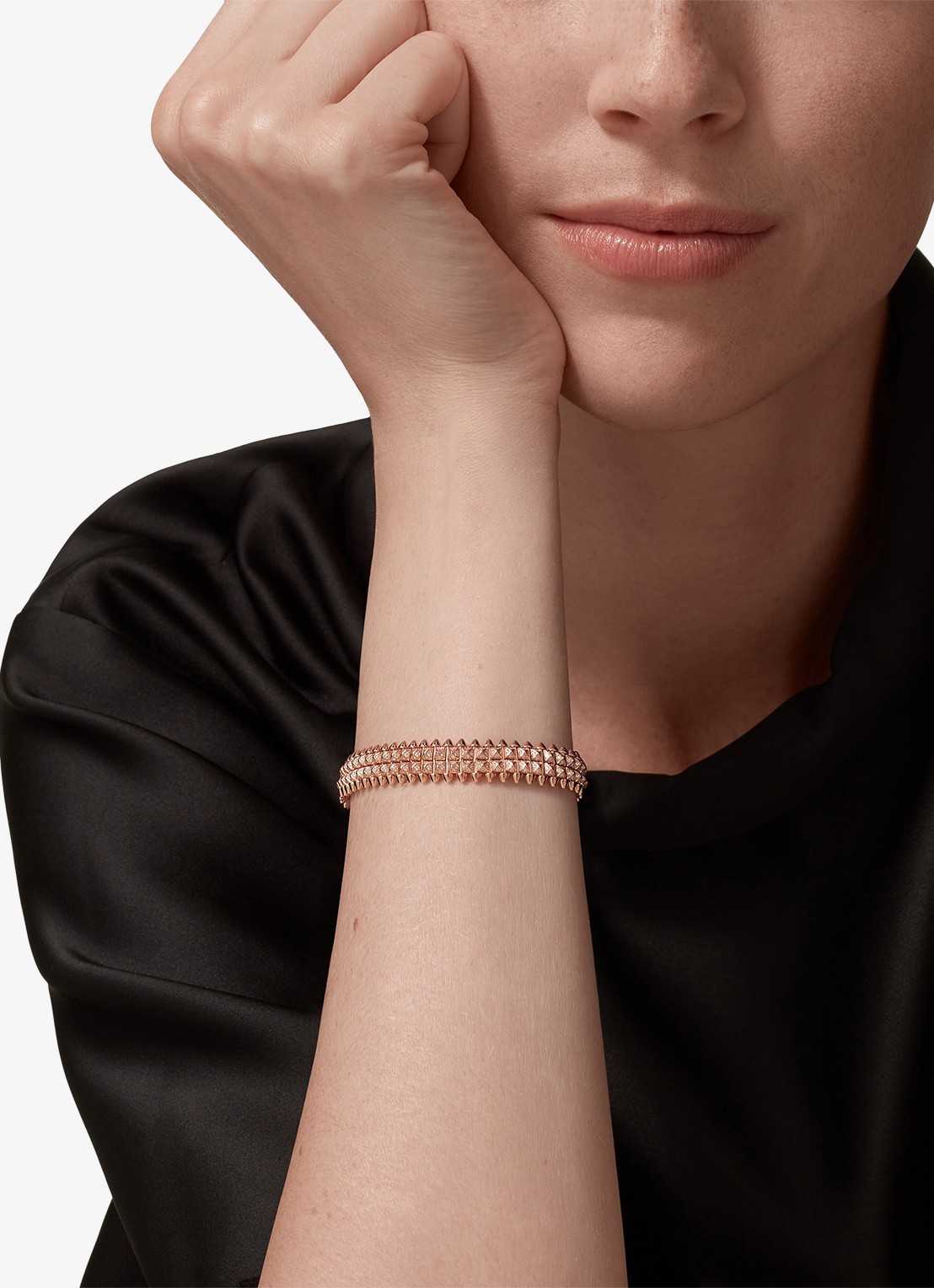 Cartier Clash de Cartier armband, flexible van 18 karaat roségoud met 1.81 ct diamant CRN6723617 - voorkant 2 roségoud