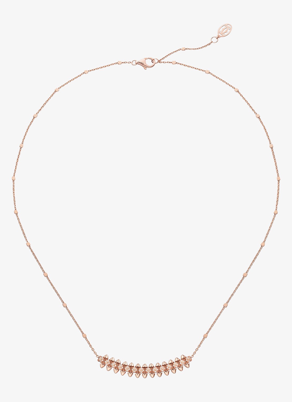 Cartier Clash de Cartier ketting, klein model van 18 karaat roségoud met 0.20 ct diamant CRN7424470 - voorkant 6 roségoud