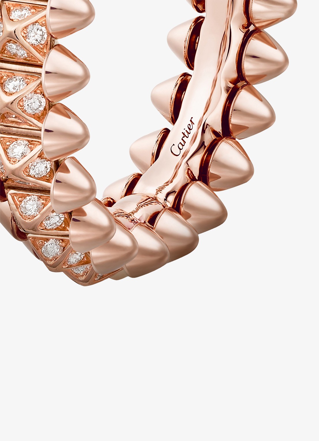 Cartier Clash de Cartier ring, klein model van 18 karaat roségoud met 0.31 ct diamant CRN4796100 - detail 4 roségoud